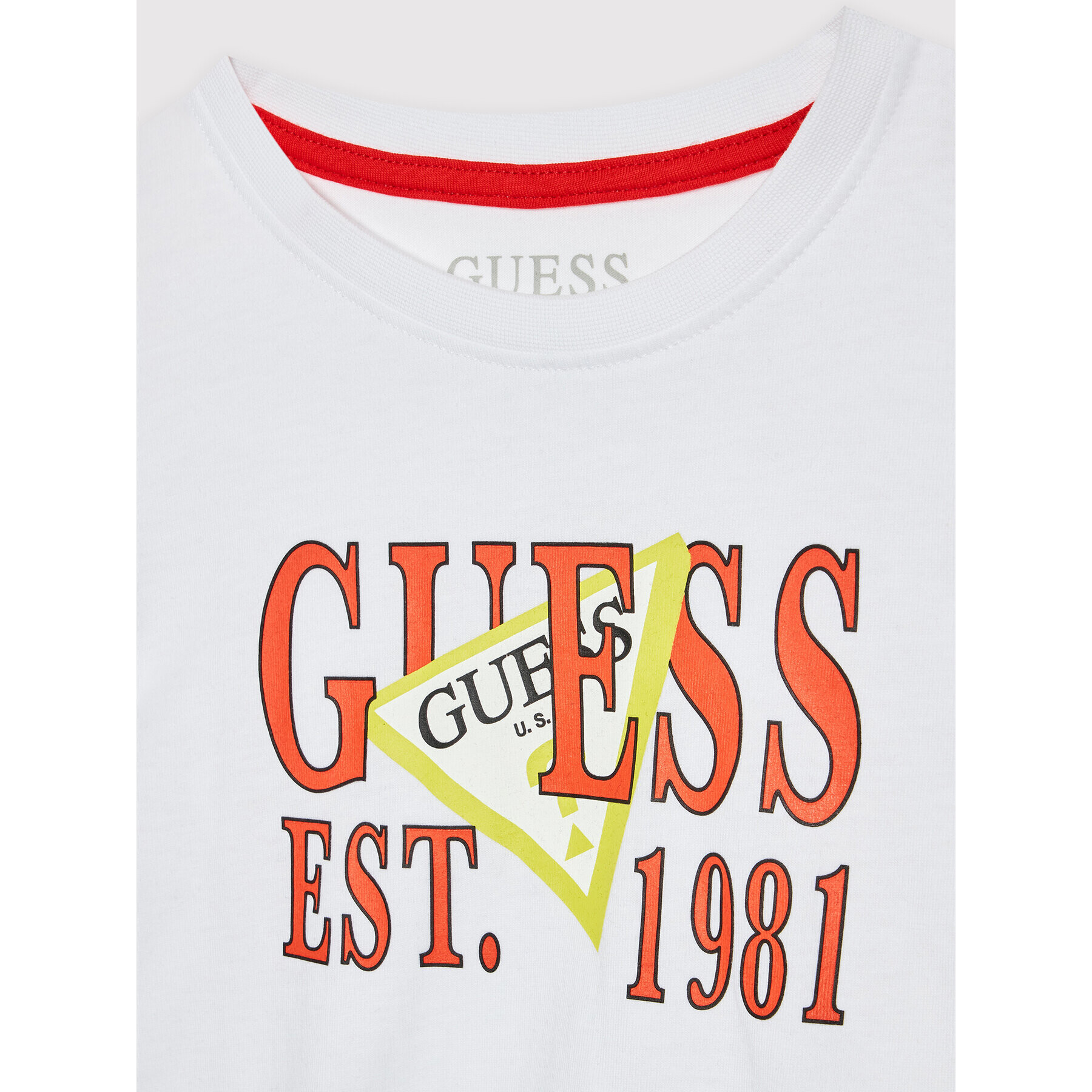 Guess Тишърт N2RI00 K8HM0 Бял Regular Fit - Pepit.bg