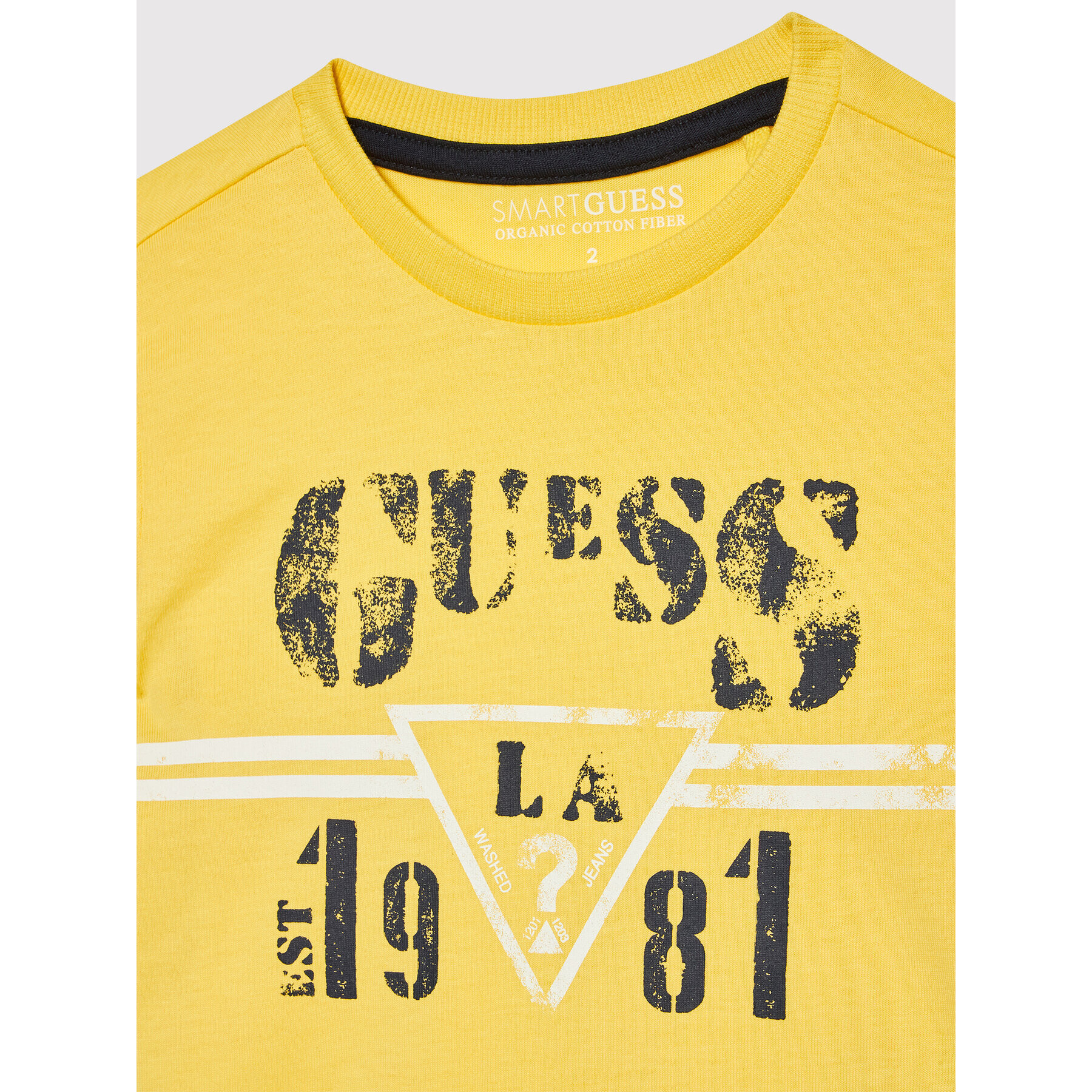 Guess Тишърт N2RI15 K8HM0 Жълт Regular Fit - Pepit.bg