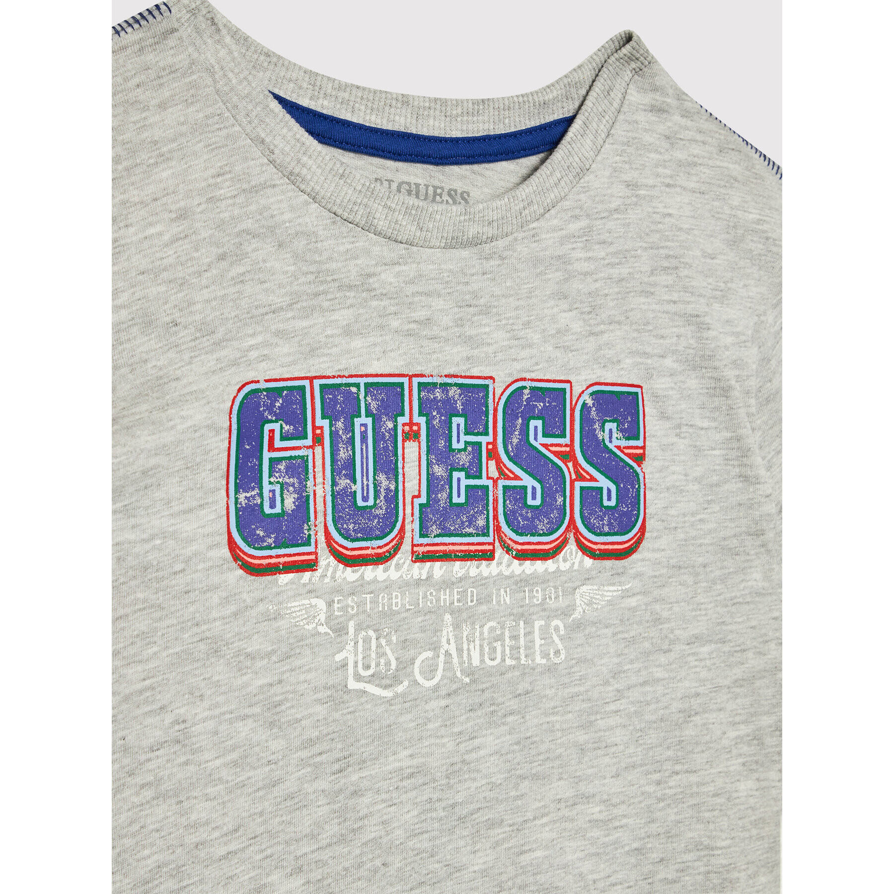 Guess Тишърт N2RI25 K8HM0 Сив Regular Fit - Pepit.bg