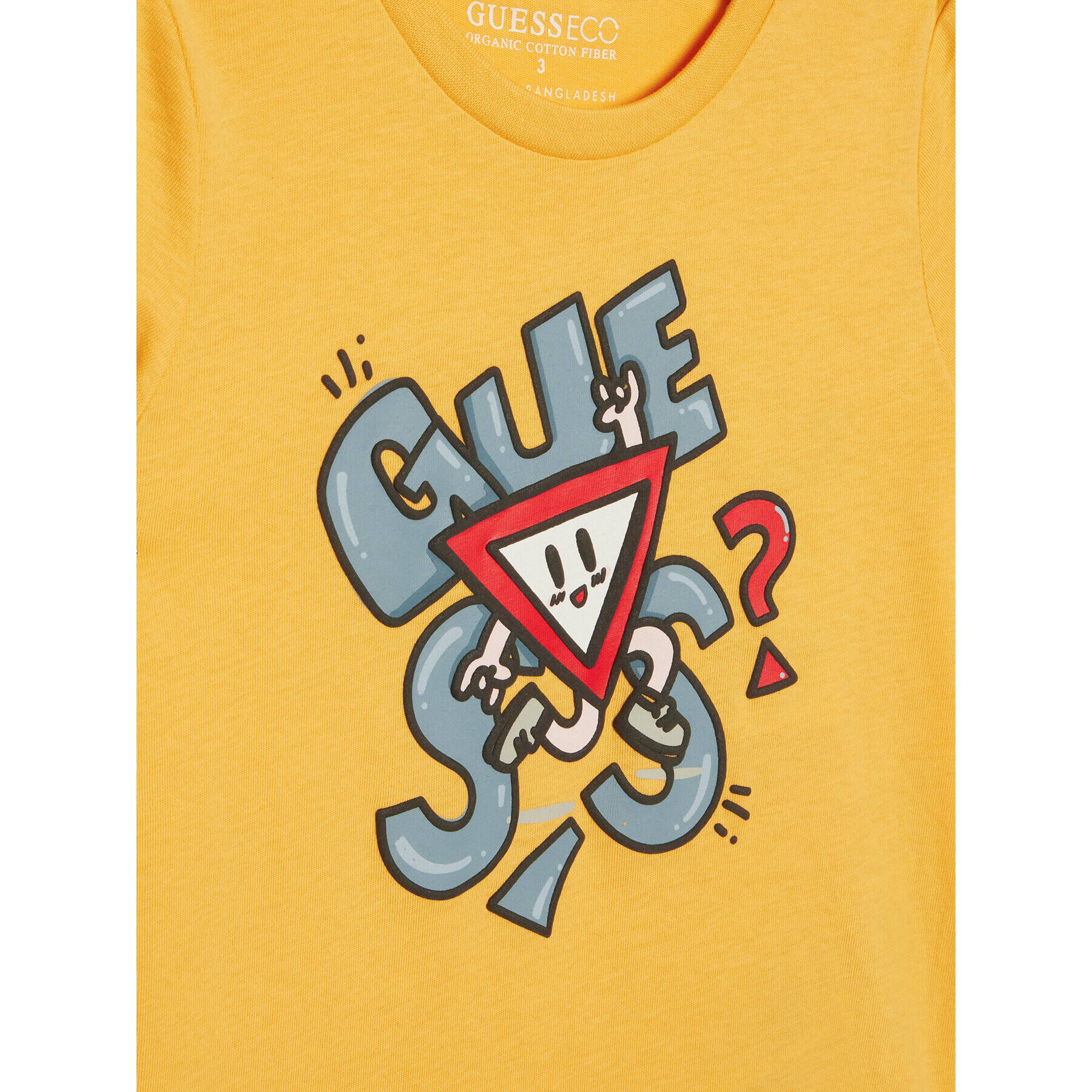 Guess Тишърт N3BI00 I3Z14 Жълт Regular Fit - Pepit.bg