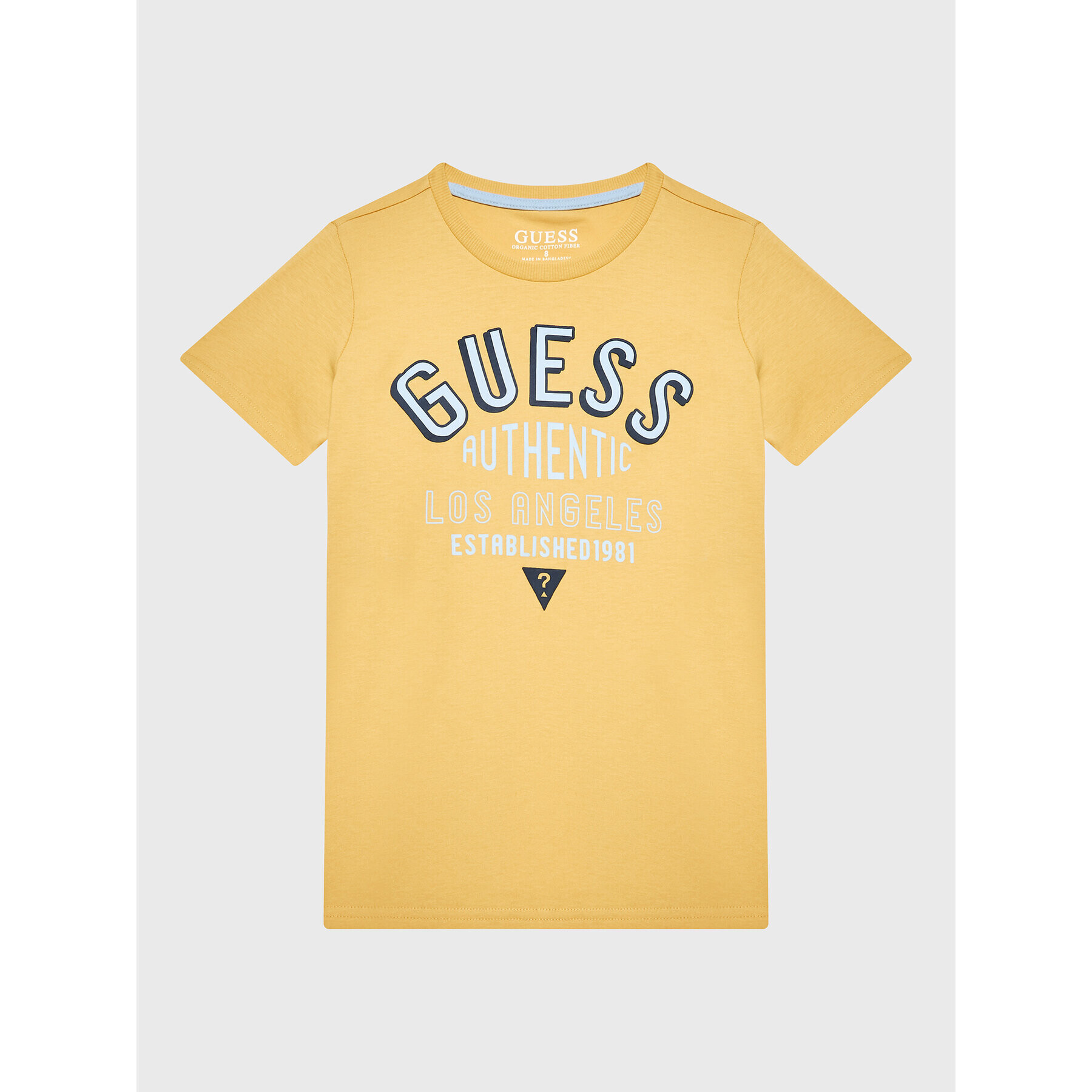 Guess Тишърт N3RI09 K8HM0 Жълт Regular Fit - Pepit.bg