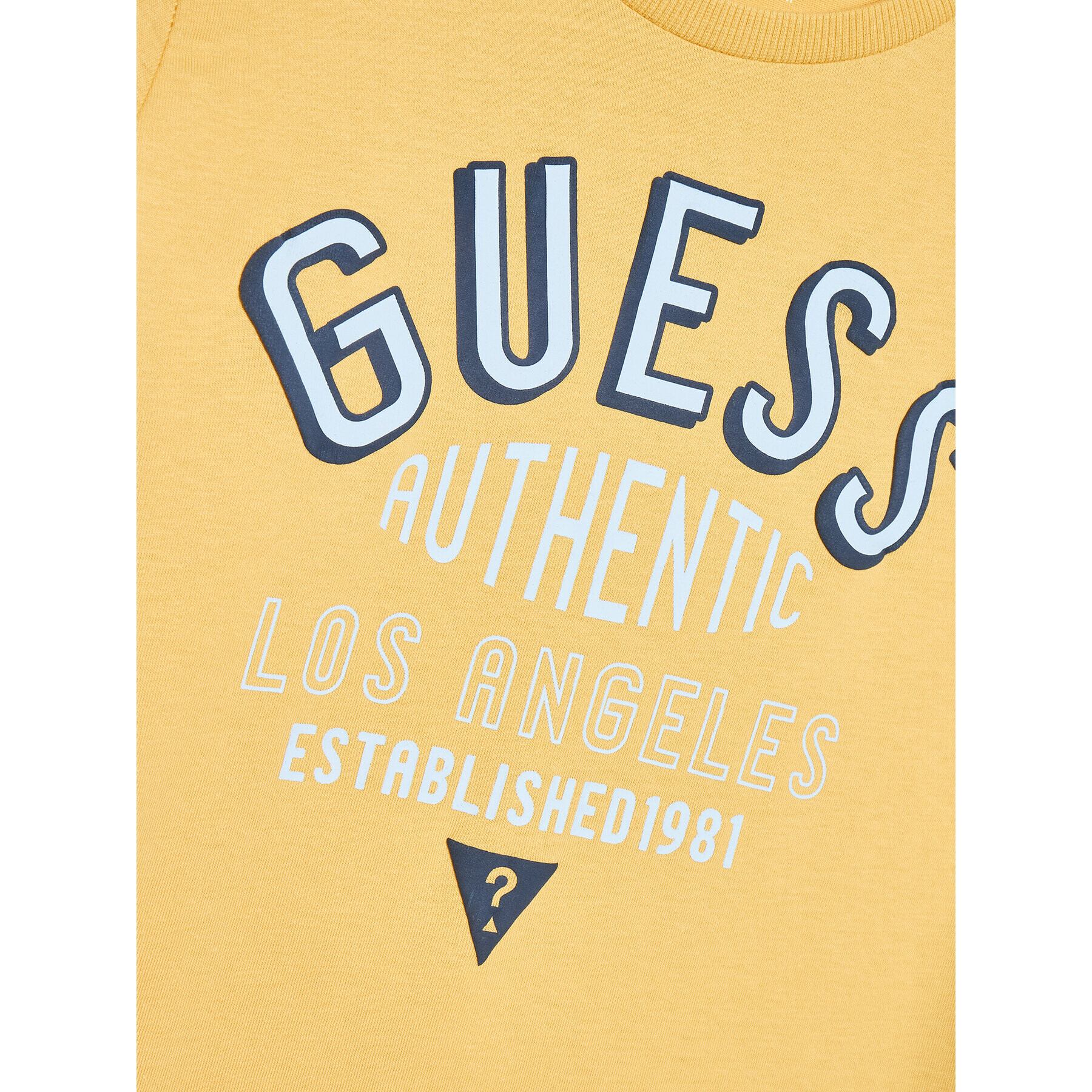 Guess Тишърт N3RI09 K8HM0 Жълт Regular Fit - Pepit.bg