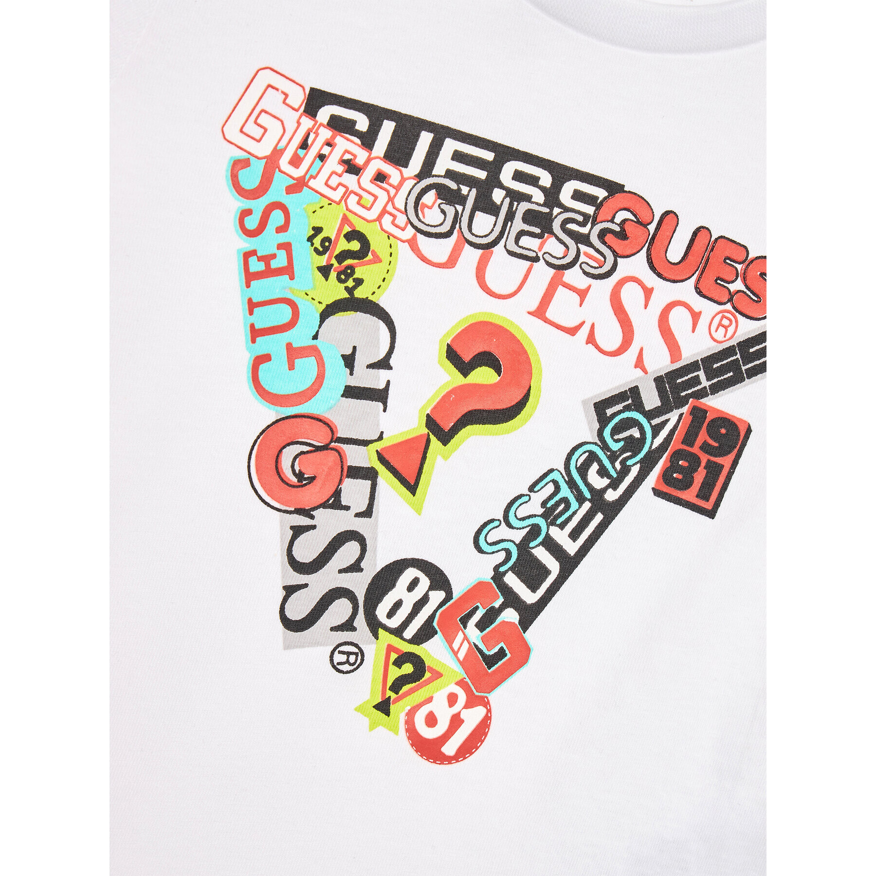 Guess Тишърт N3YI19 K8HM4 Бял Regular Fit - Pepit.bg