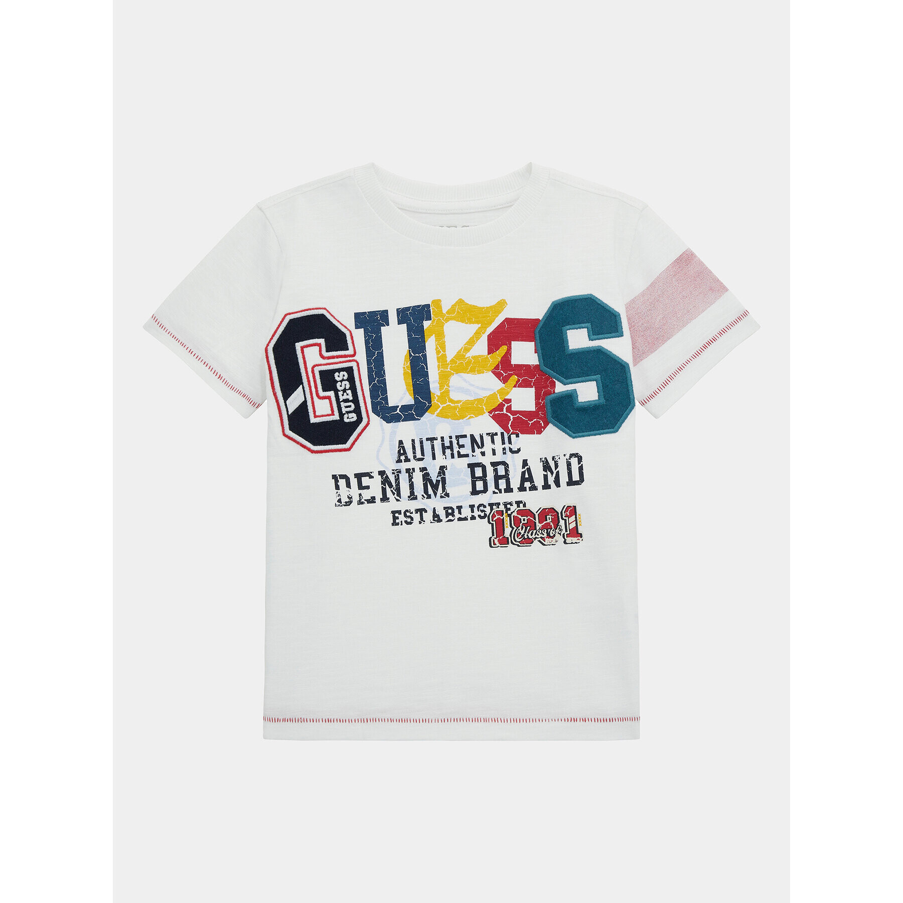 Guess Тишърт N4RI14 K6XN4 Бял Regular Fit - Pepit.bg