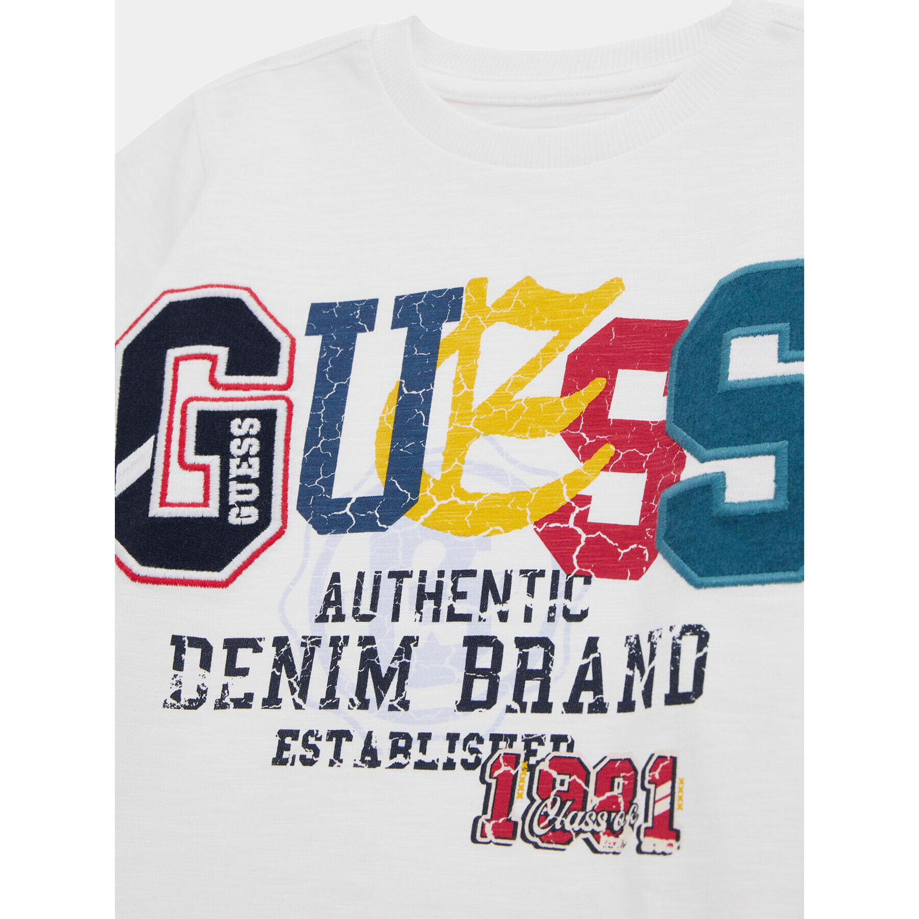 Guess Тишърт N4RI14 K6XN4 Бял Regular Fit - Pepit.bg