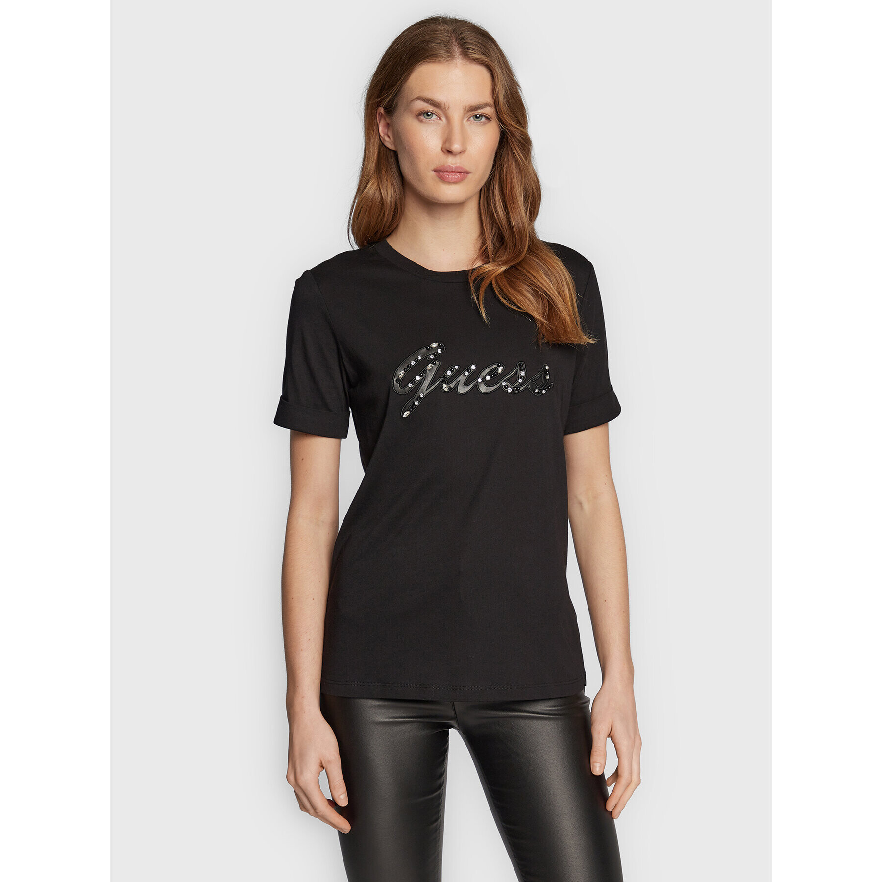 Guess Тишърт Nichita W2BI15 K46D1 Черен Regular Fit - Pepit.bg