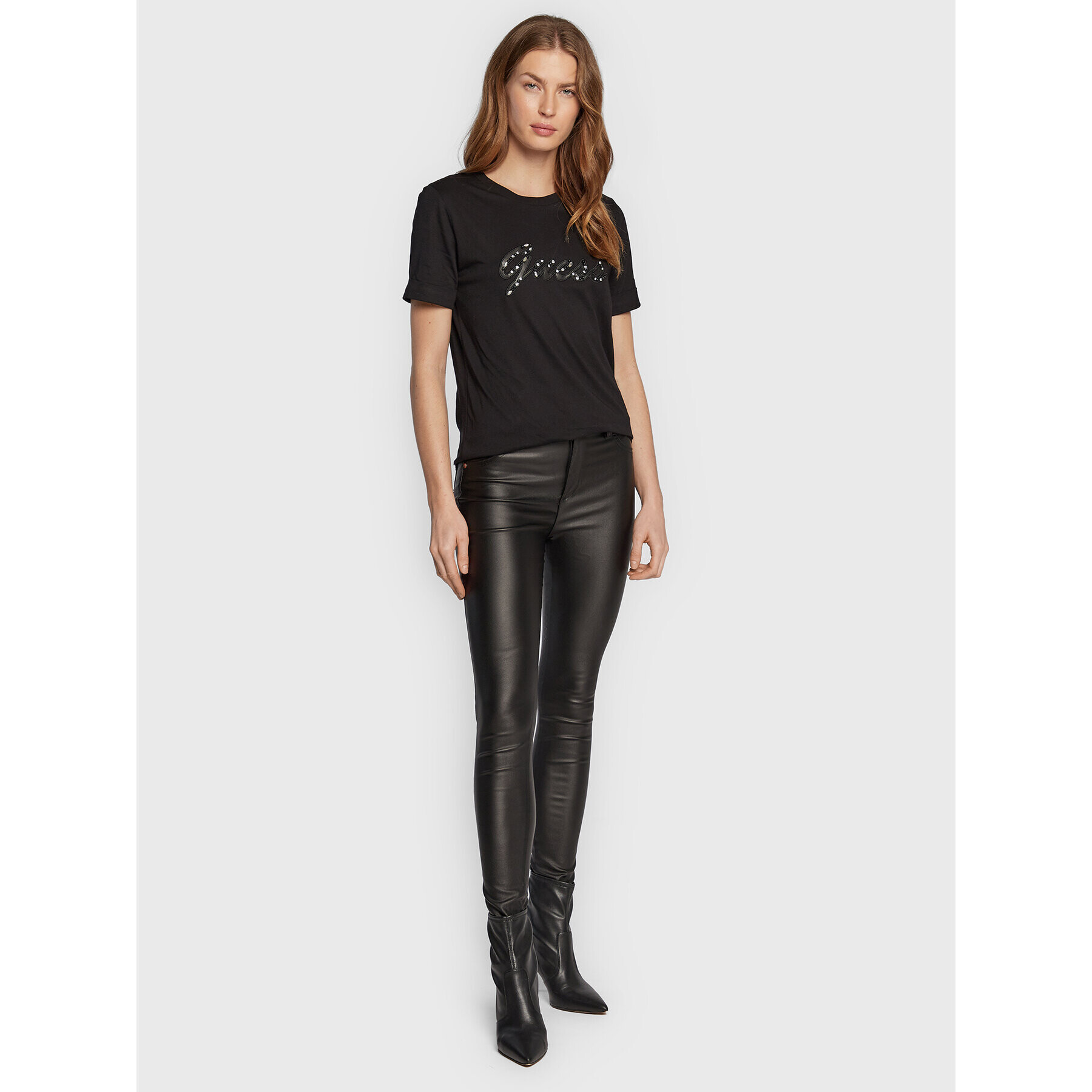 Guess Тишърт Nichita W2BI15 K46D1 Черен Regular Fit - Pepit.bg