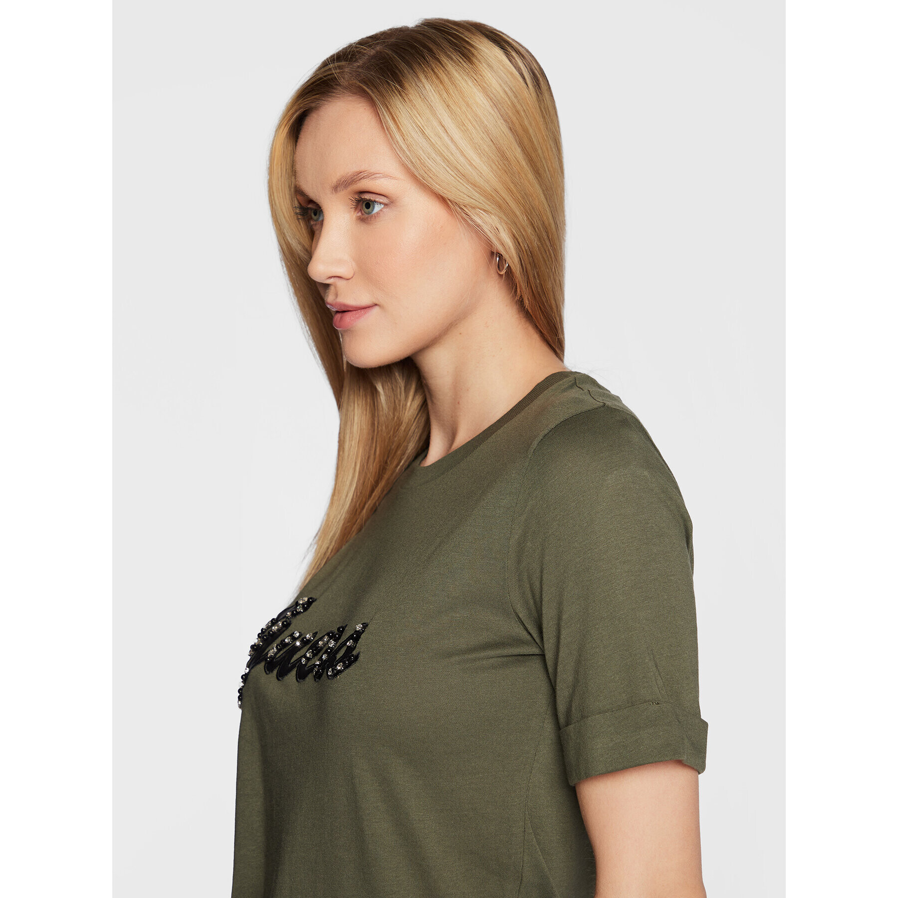 Guess Тишърт Nichita W2BI15 K46D1 Зелен Regular Fit - Pepit.bg