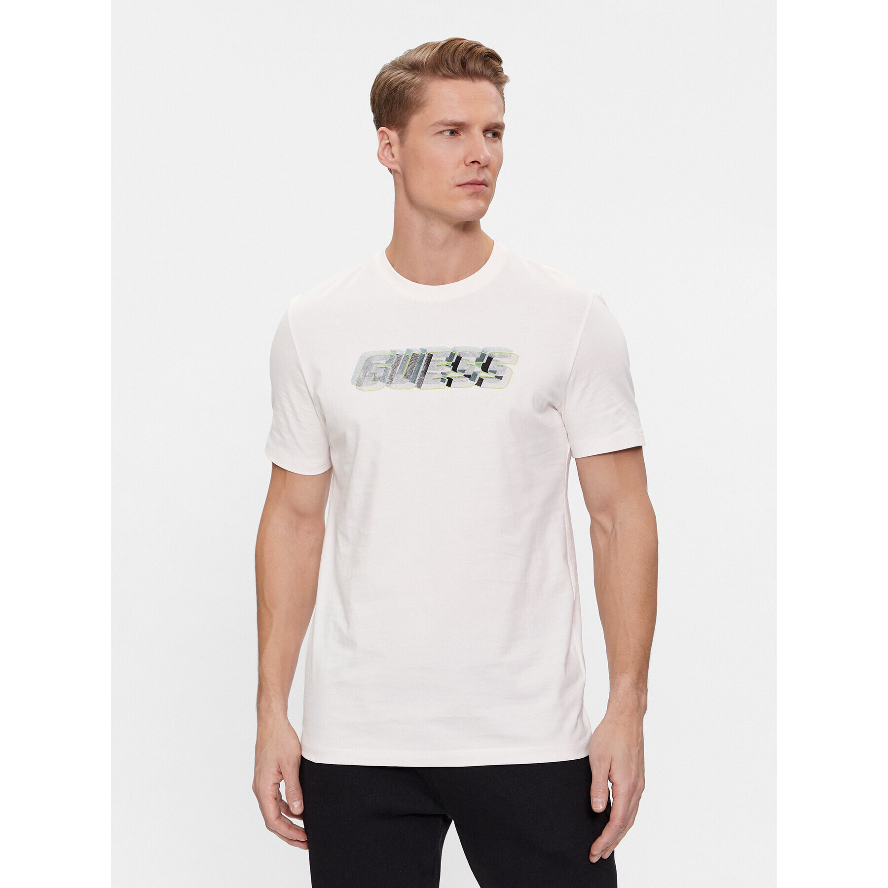 Guess Тишърт Nikolas Z4RI10 I3Z14 Бял Regular Fit - Pepit.bg
