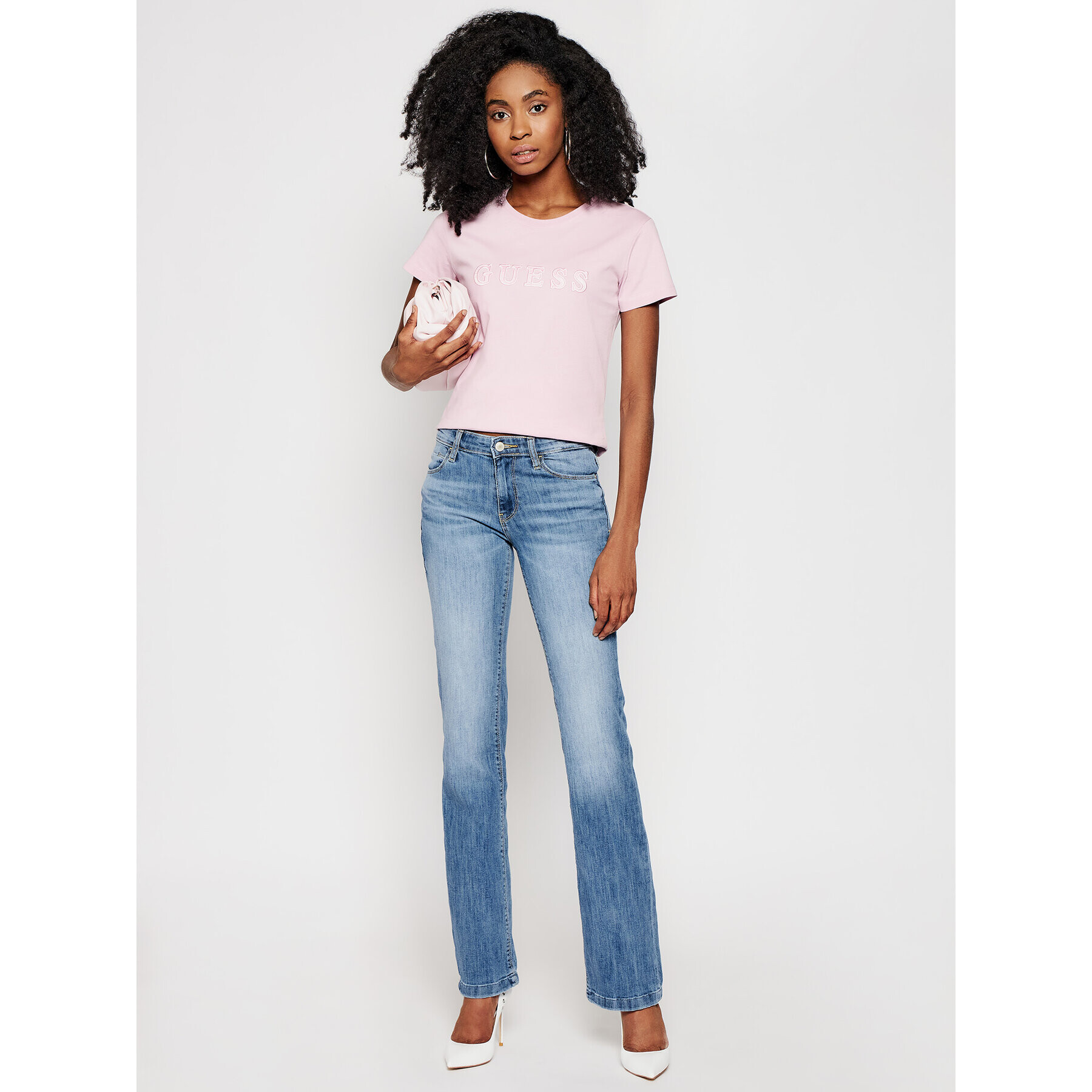 Guess Тишърт Amice O1GA05 K8HM0 Розов Regular Fit - Pepit.bg