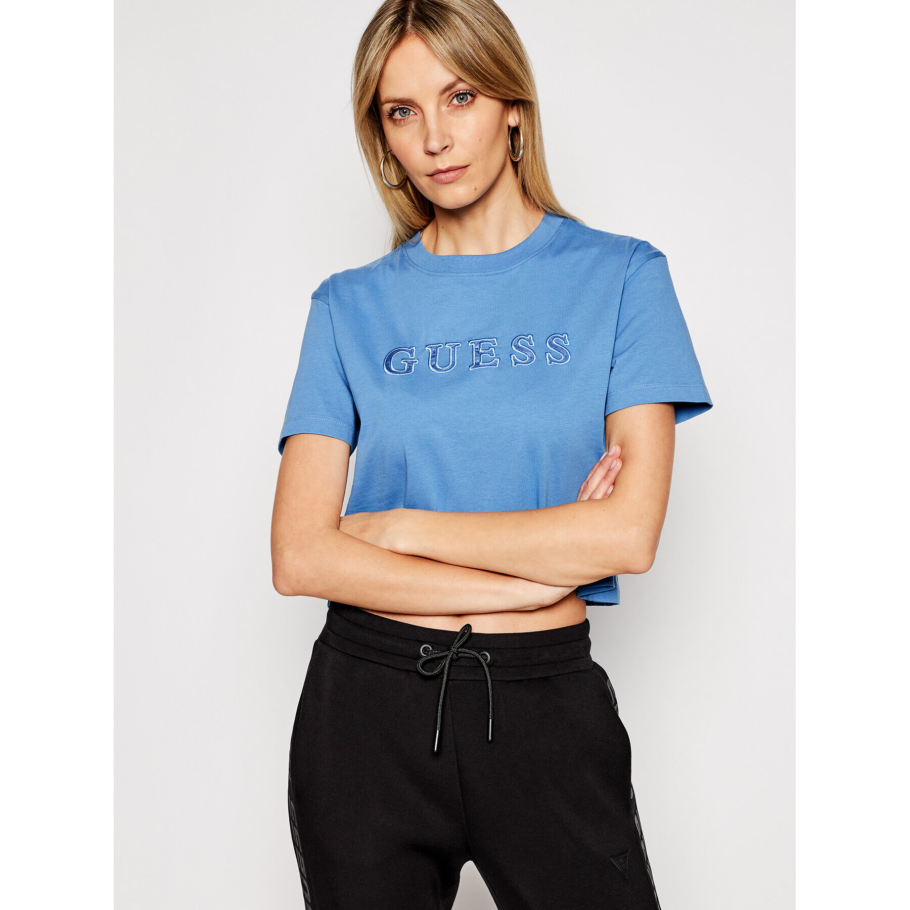 Guess Тишърт O1GA06 K8HM0 Син Regular Fit - Pepit.bg