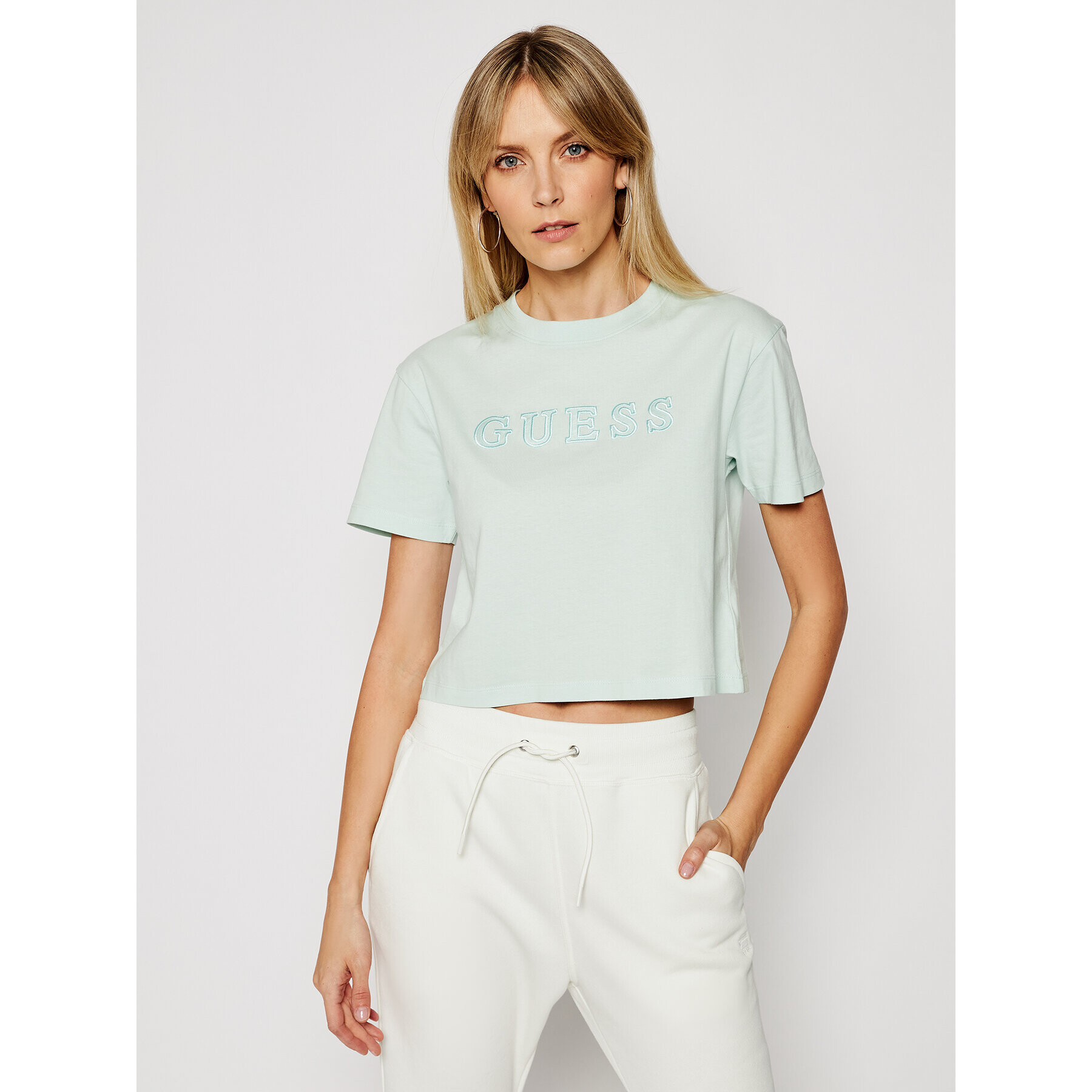 Guess Тишърт Alexia O1GA06 K8HM0 Зелен Regular Fit - Pepit.bg