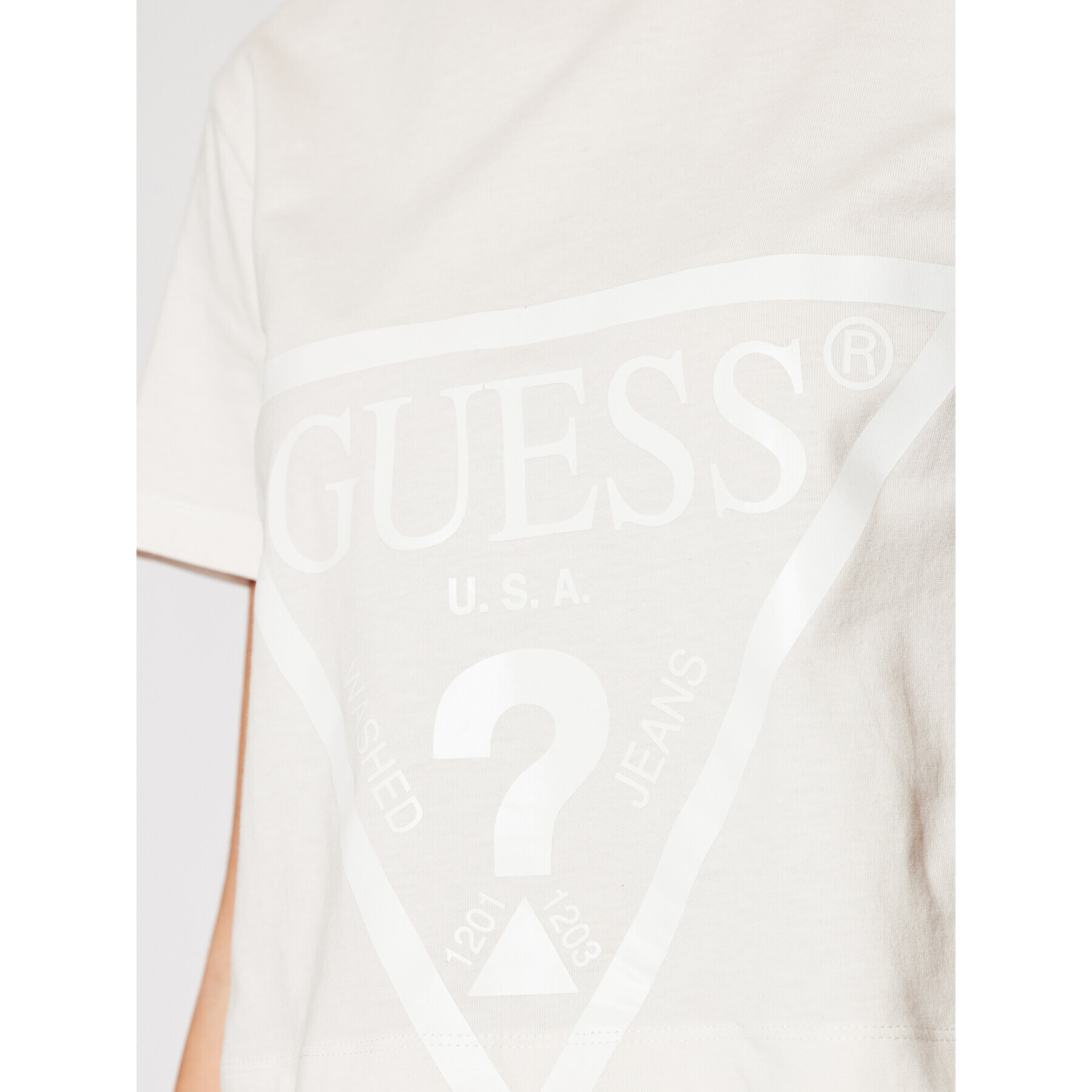 Guess Тишърт O1GA21 K8HM0 Бежов Regular Fit - Pepit.bg