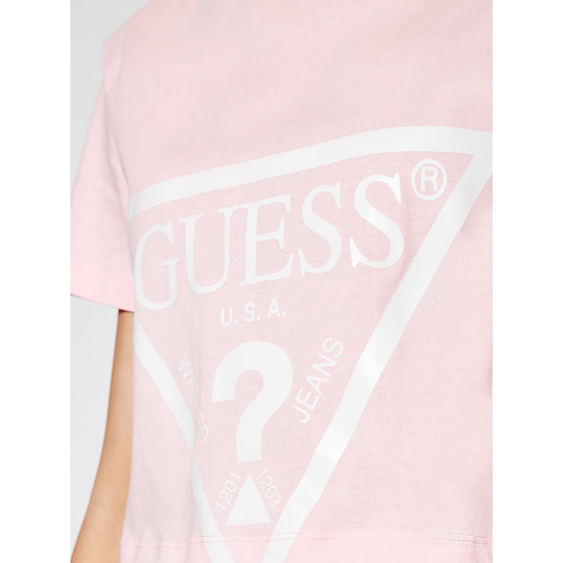 Guess Тишърт O1GA21 K8HM0 Розов Regular Fit - Pepit.bg