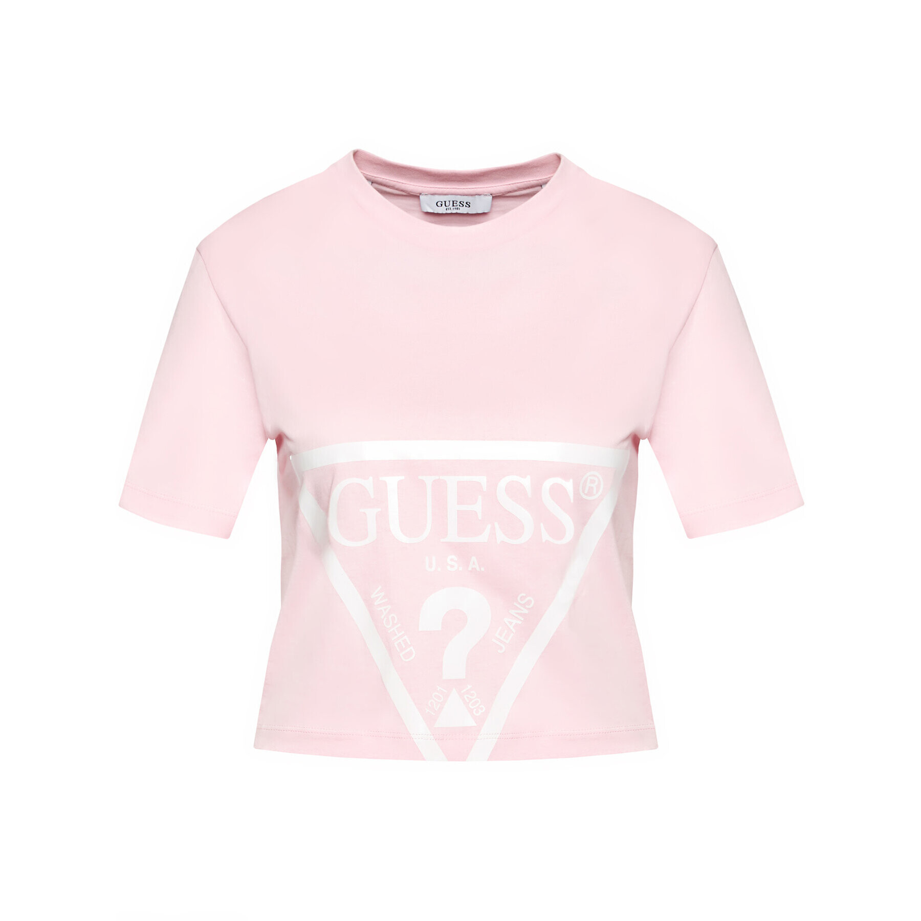 Guess Тишърт O1GA21 K8HM0 Розов Regular Fit - Pepit.bg