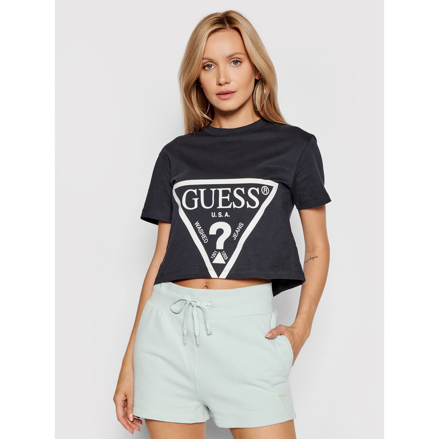 Guess Тишърт O1GA21 K8HM0 Сив Regular Fit - Pepit.bg