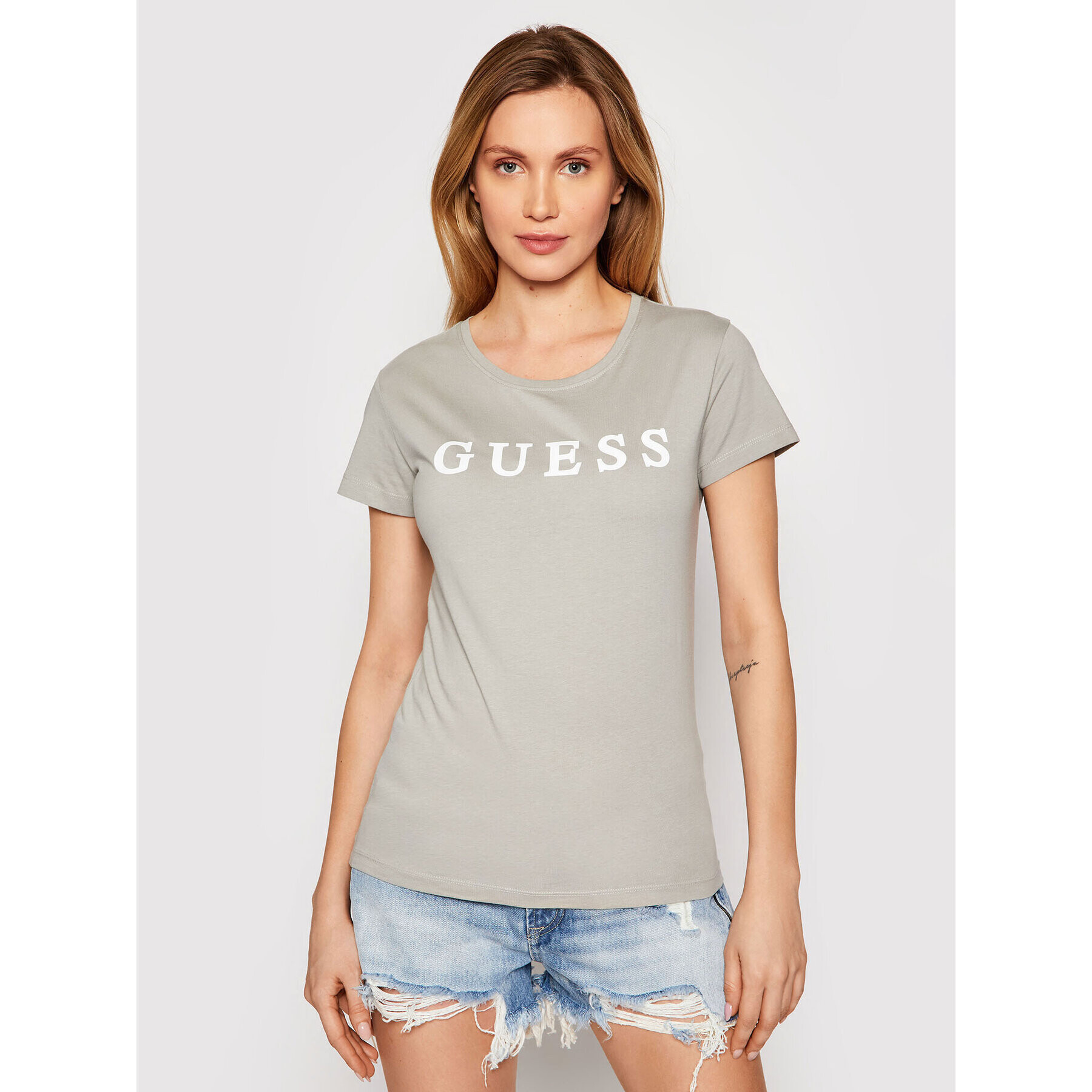 Guess Тишърт O1GA22 K8HM0 Сив Regular Fit - Pepit.bg