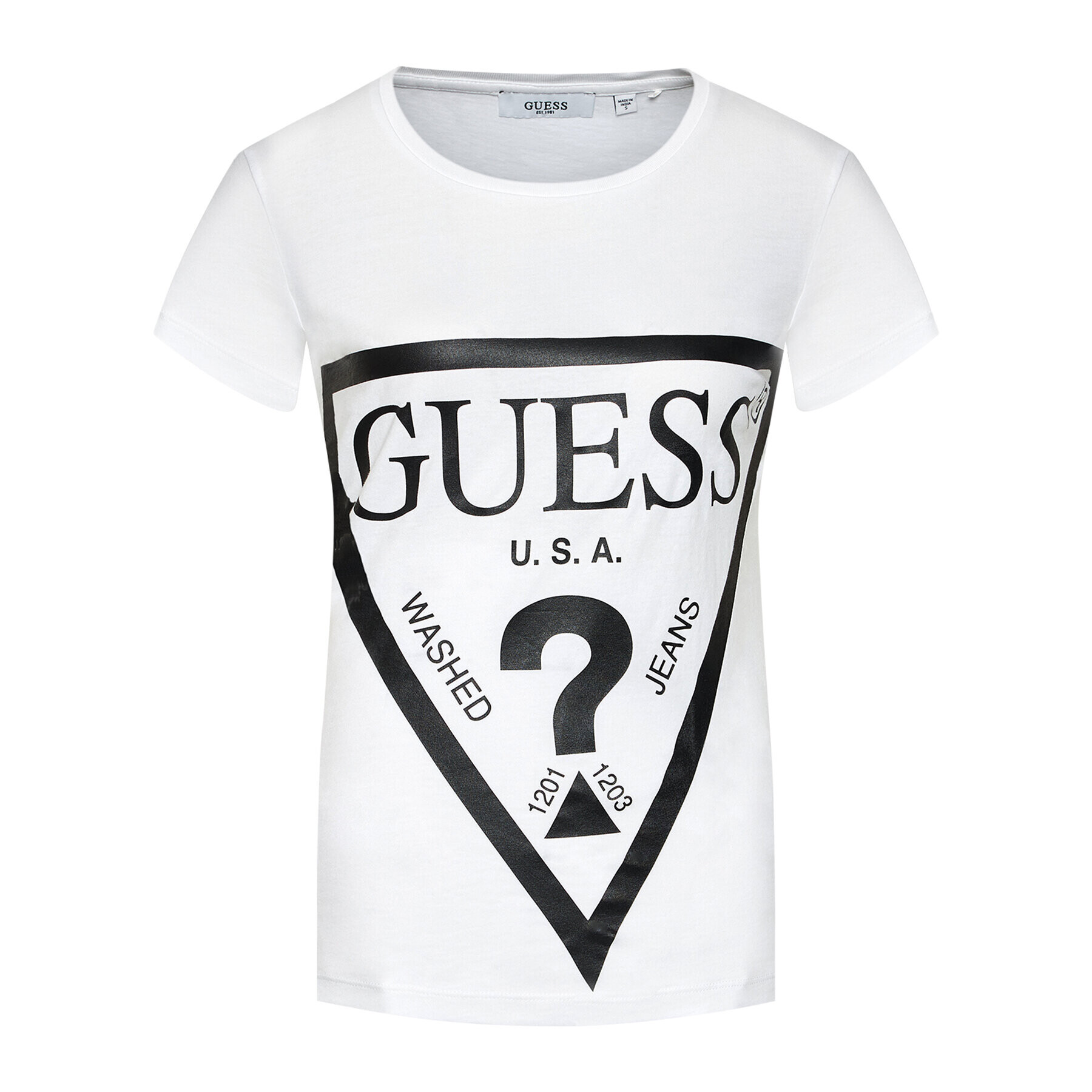 Guess Тишърт O1GA56 JA911 Бял Regular Fit - Pepit.bg