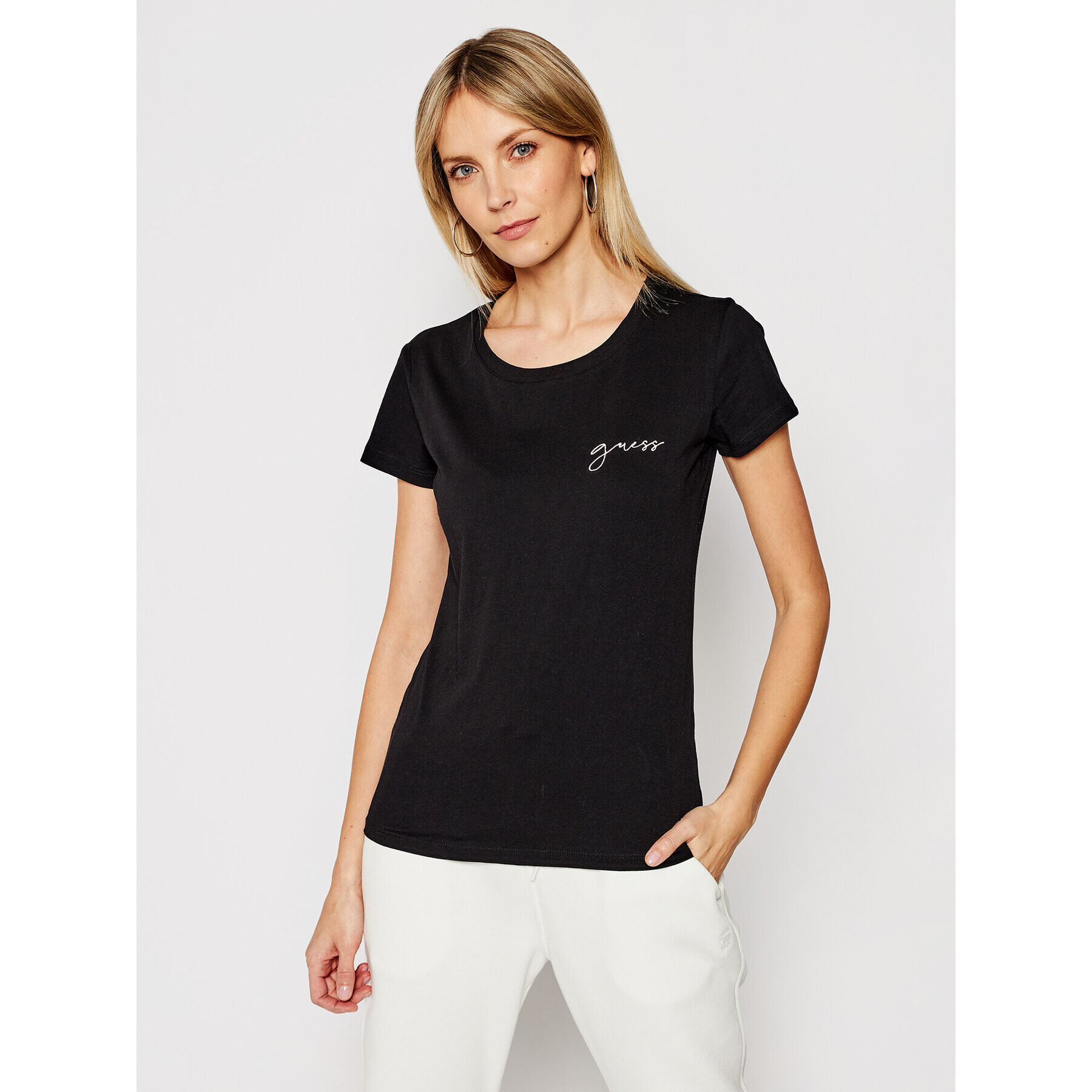 Guess Тишърт O1GI03 K8HM0 Черен Regular Fit - Pepit.bg