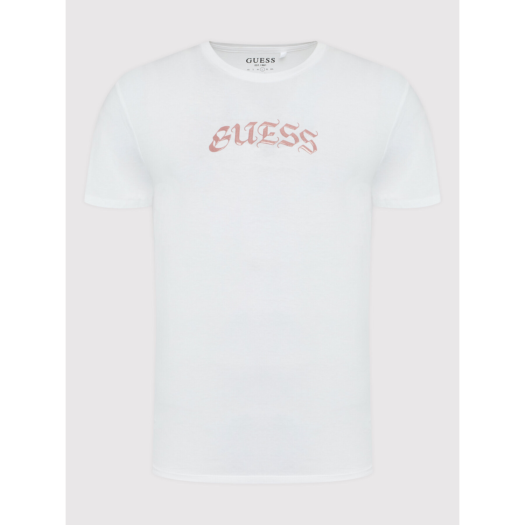 Guess Тишърт Old English Logo M2YI12 K9RM1 Бял Regular Fit - Pepit.bg