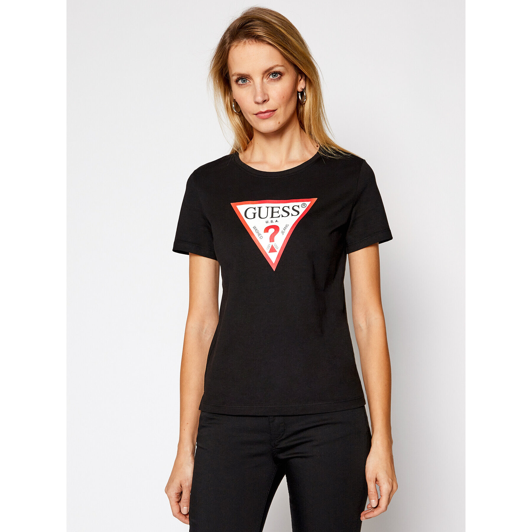 Guess Тишърт Original Tee W1RI00 I3Z11 Черен Regular Fit - Pepit.bg
