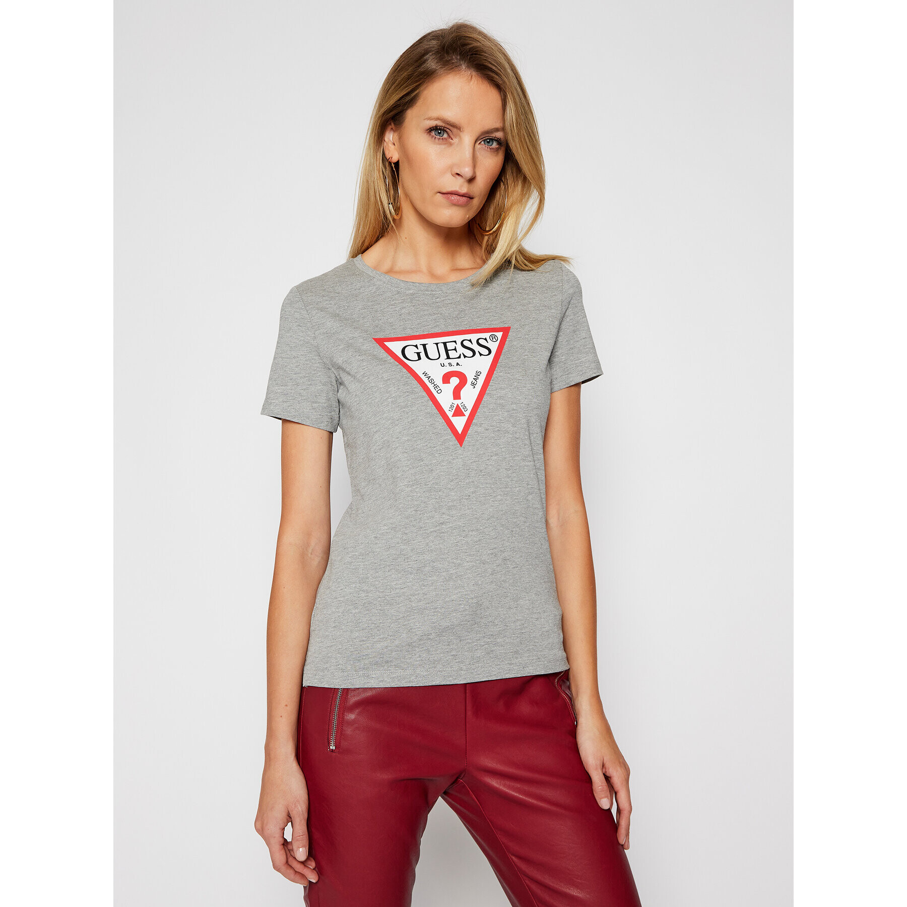 Guess Тишърт Original Tee W1RI00 I3Z11 Сив Regular Fit - Pepit.bg