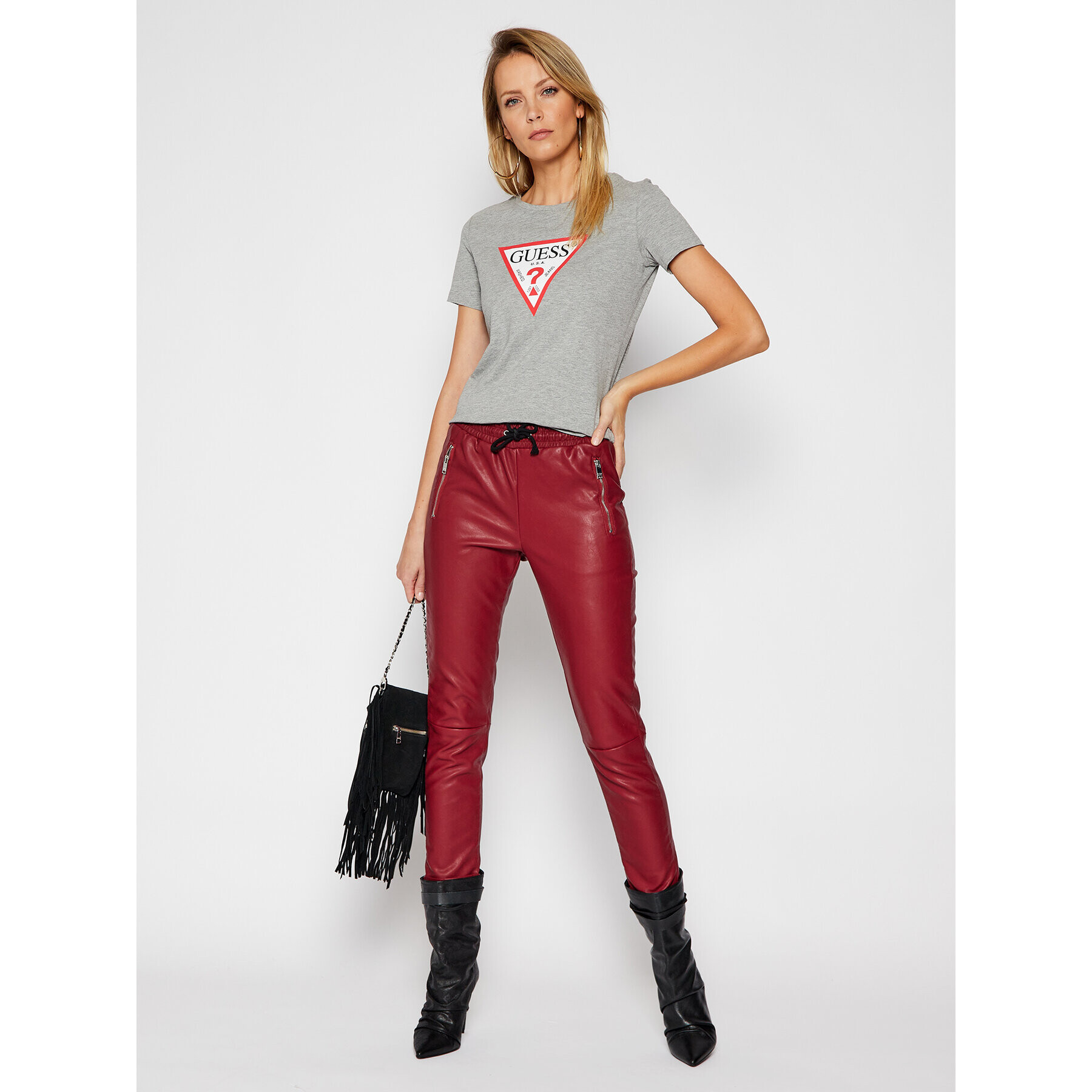 Guess Тишърт Original Tee W1RI00 I3Z11 Сив Regular Fit - Pepit.bg