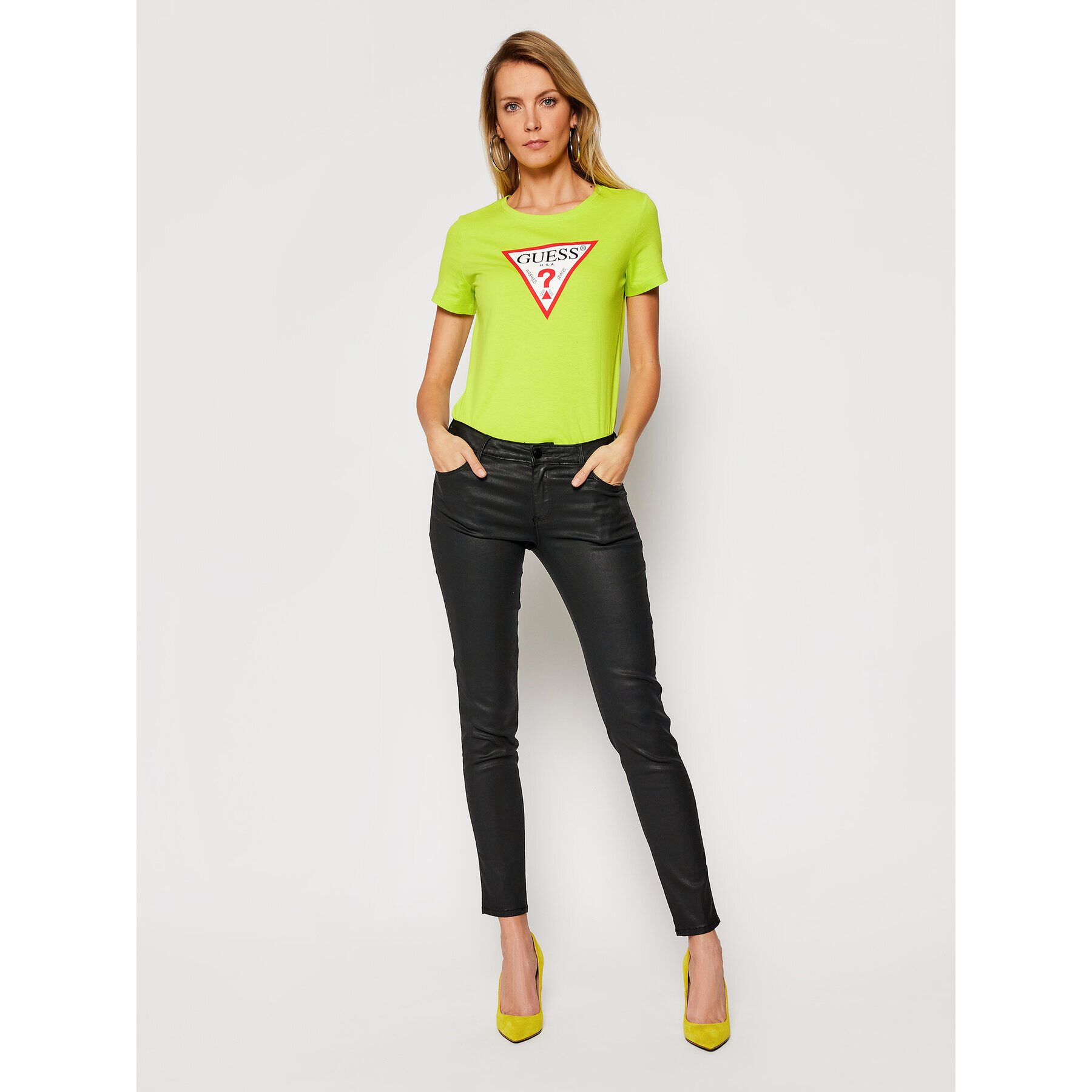 Guess Тишърт Original Tee W1RI00 I3Z11 Зелен Regular Fit - Pepit.bg