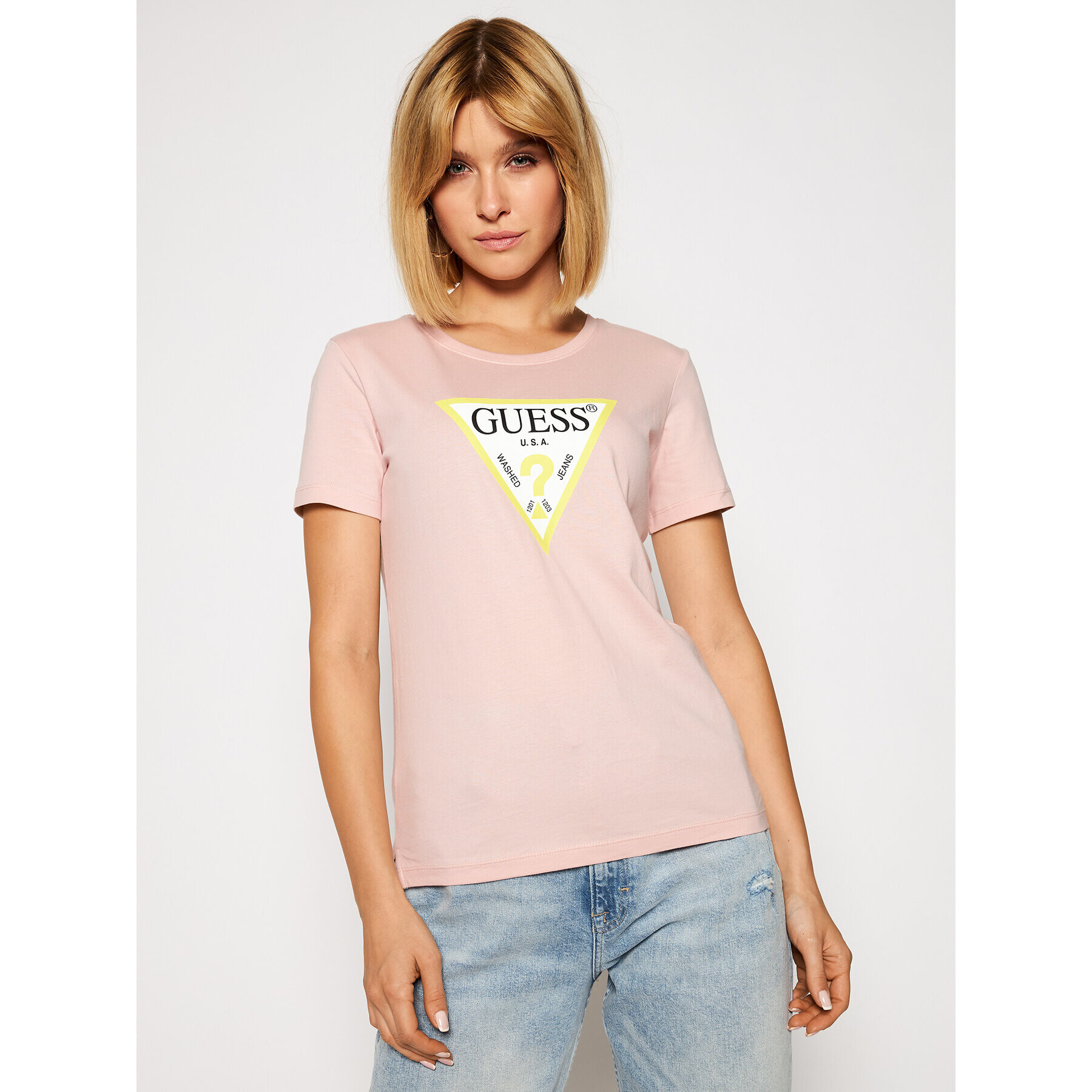 Guess Тишърт Original W0BI25 I3Z11 Розов Regular Fit - Pepit.bg
