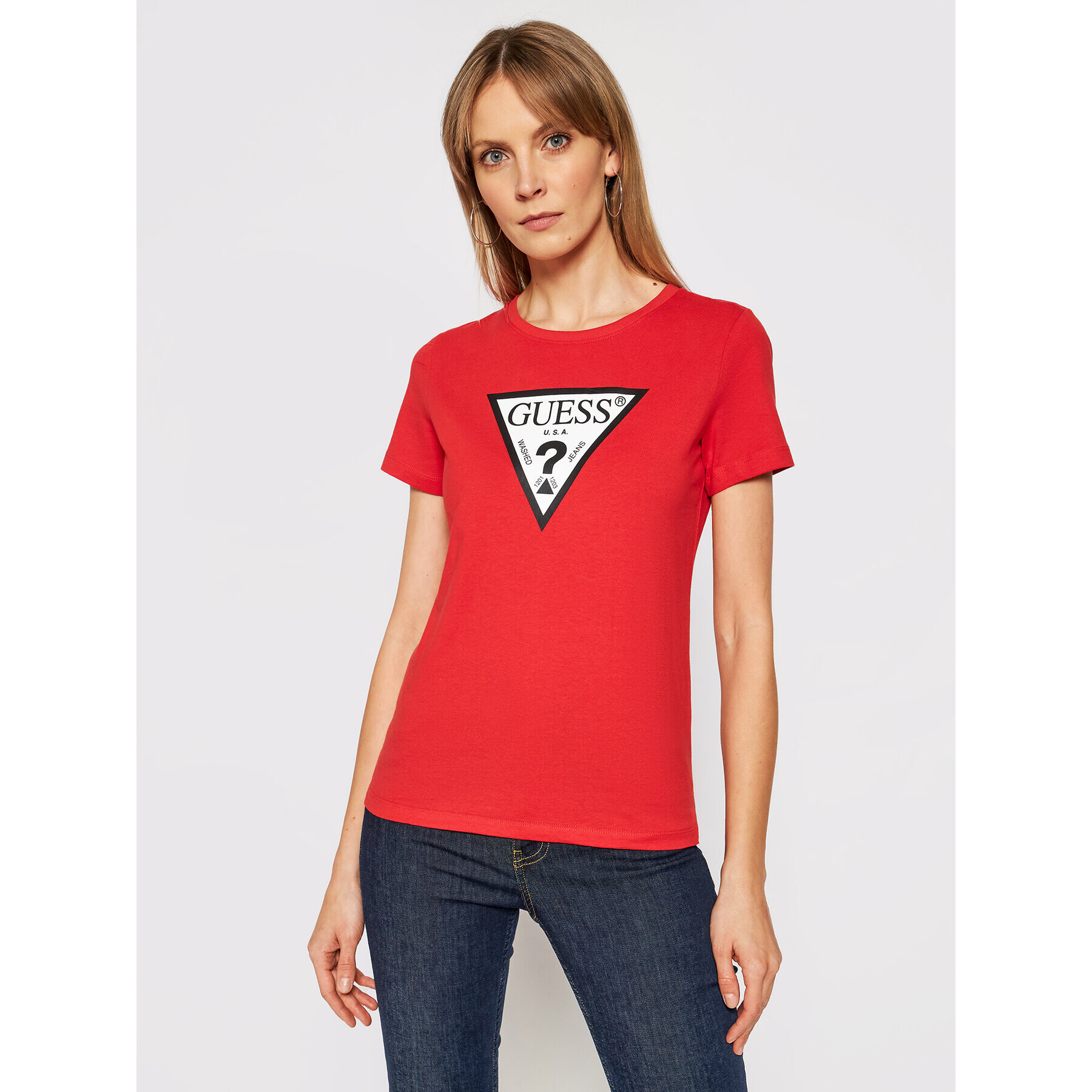 Guess Тишърт Original W1RI00 I3Z11 Червен Regular Fit - Pepit.bg