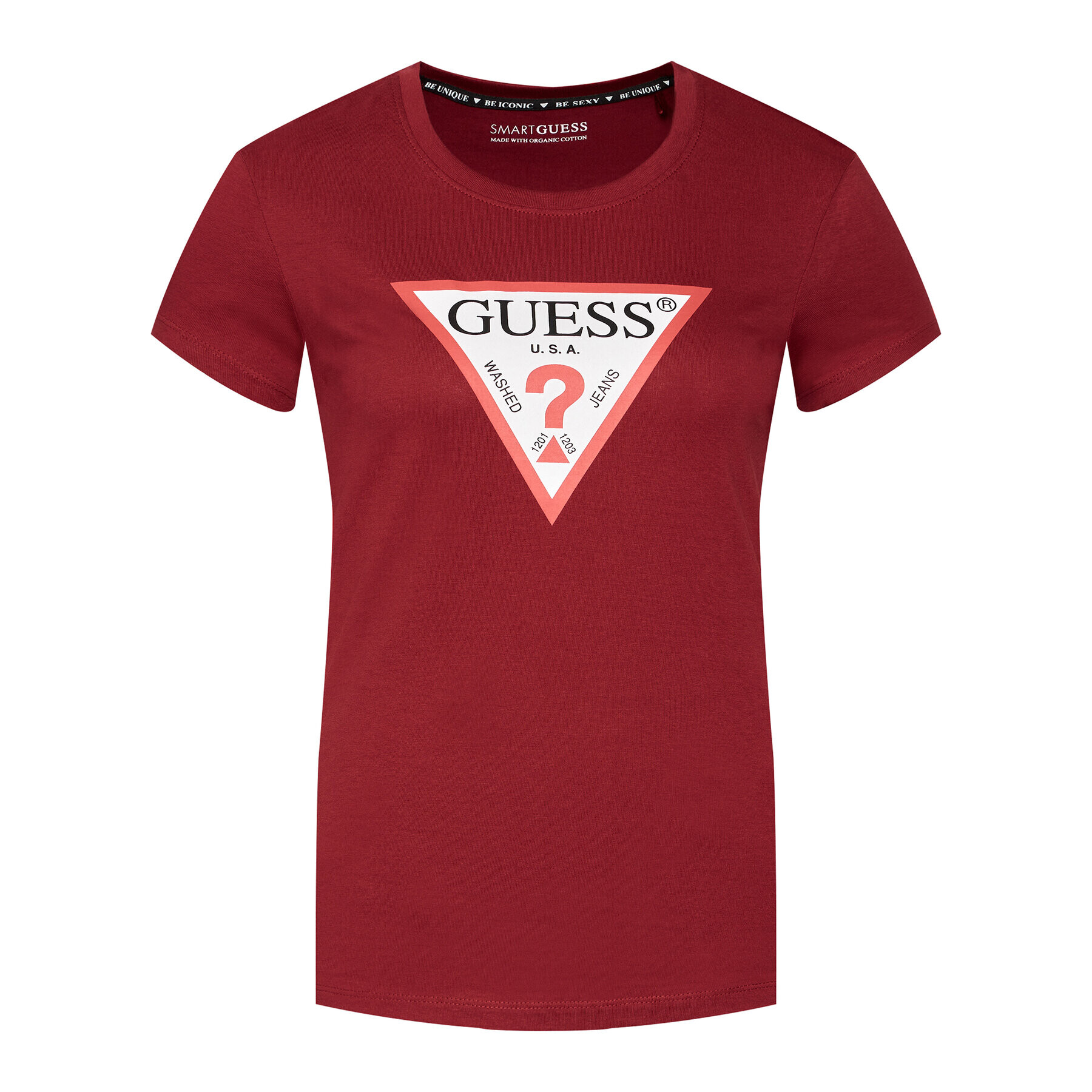 Guess Тишърт Original W1YI1B I3Z11 Бордо Boxy Fit - Pepit.bg