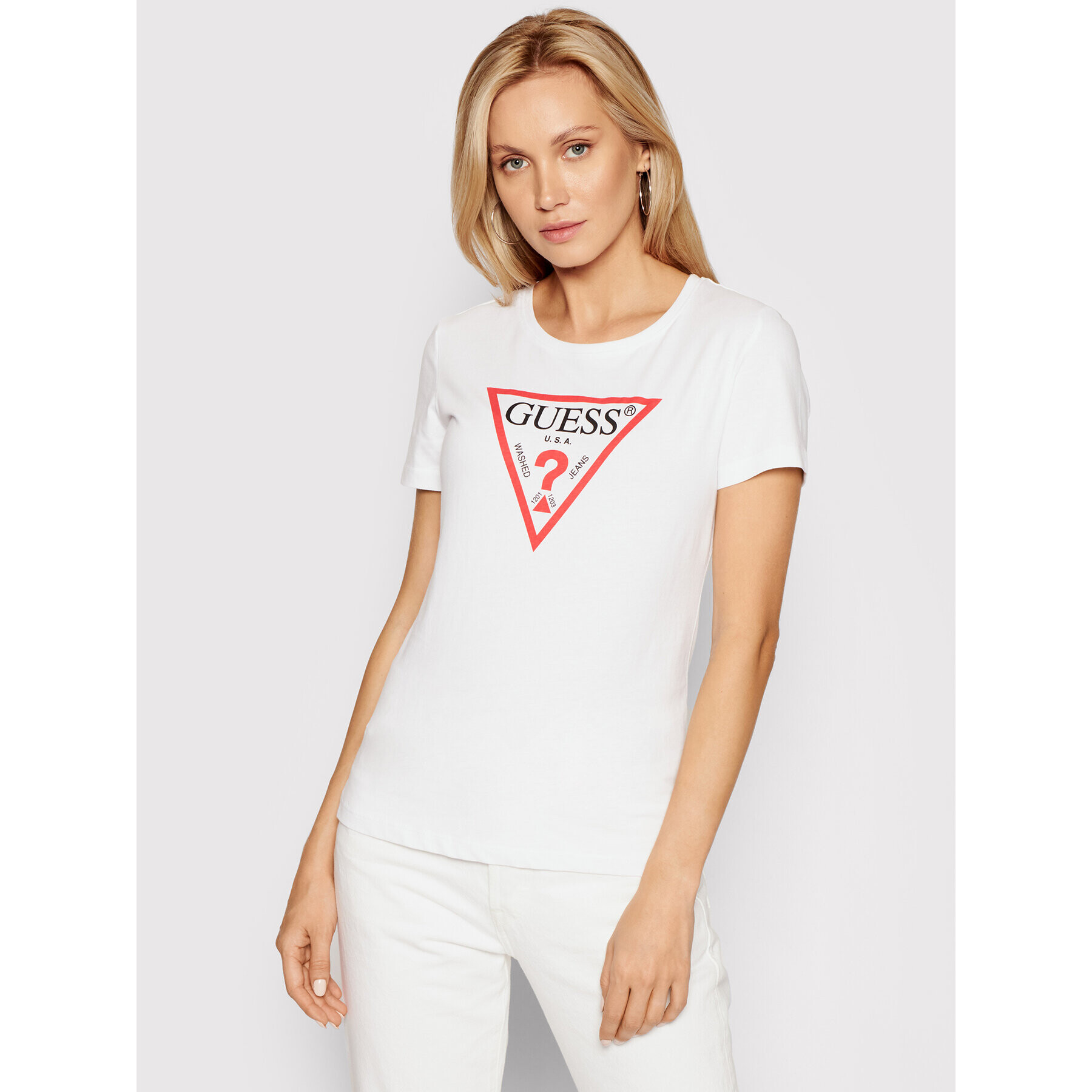 Guess Тишърт Original W1YI1B I3Z11 Бял Boxy Fit - Pepit.bg