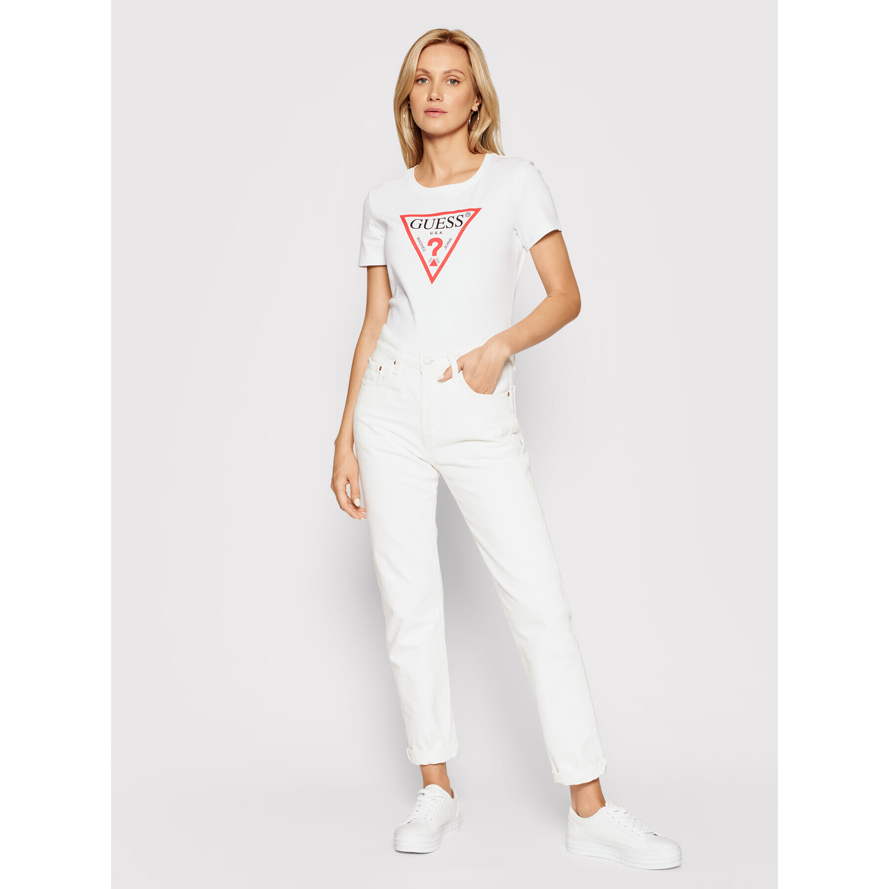 Guess Тишърт Original W1YI1B I3Z11 Бял Boxy Fit - Pepit.bg