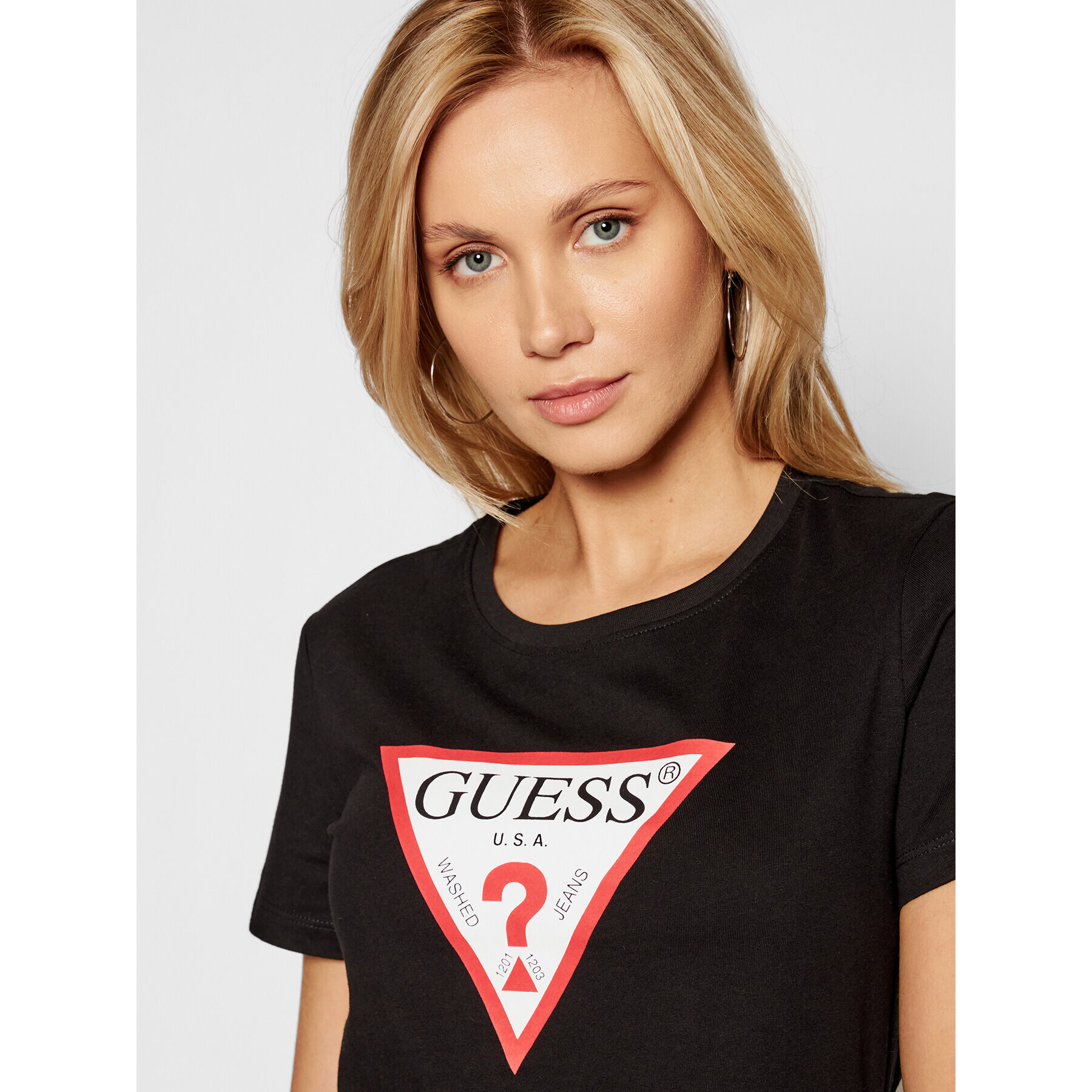 Guess Тишърт Original W1YI1B I3Z11 Черен Boxy Fit - Pepit.bg