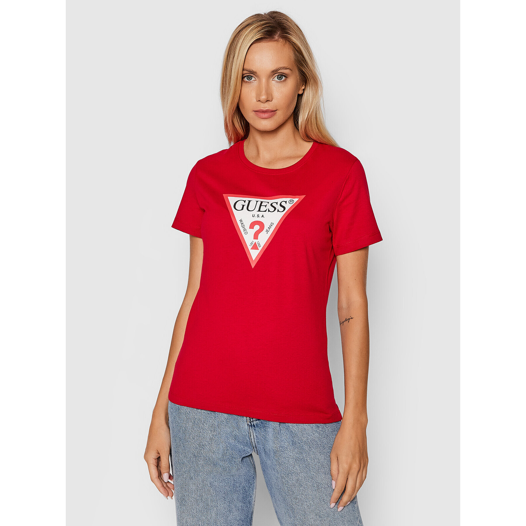 Guess Тишърт Original W1YI1B I3Z11 Червен Boxy Fit - Pepit.bg