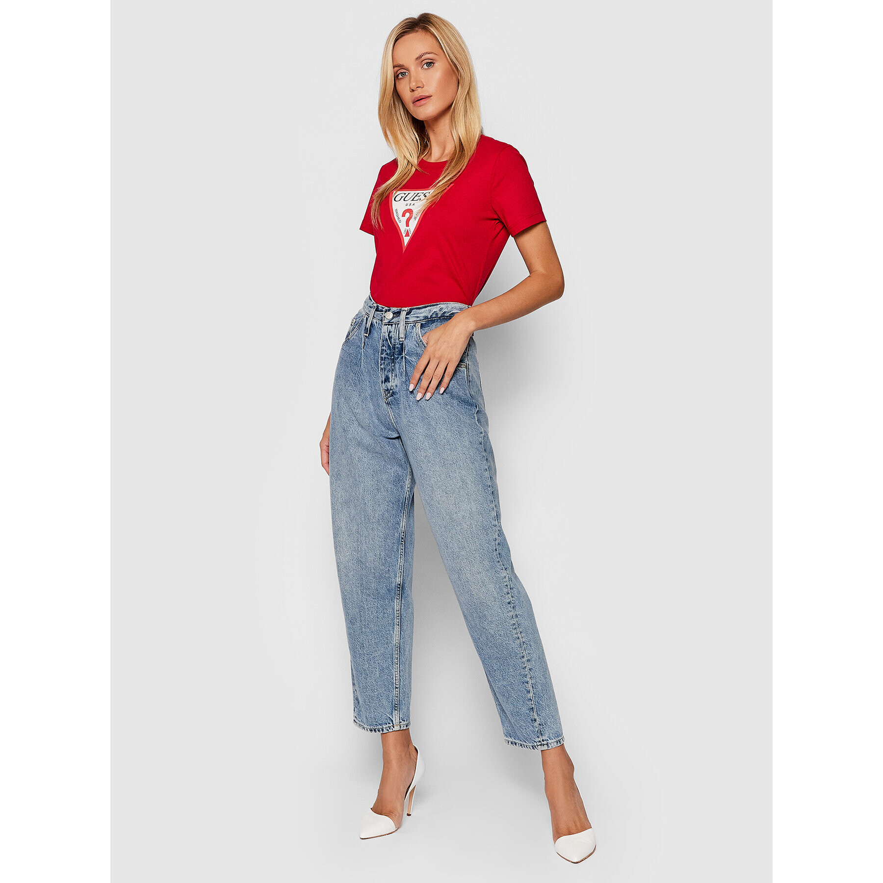 Guess Тишърт Original W1YI1B I3Z11 Червен Boxy Fit - Pepit.bg