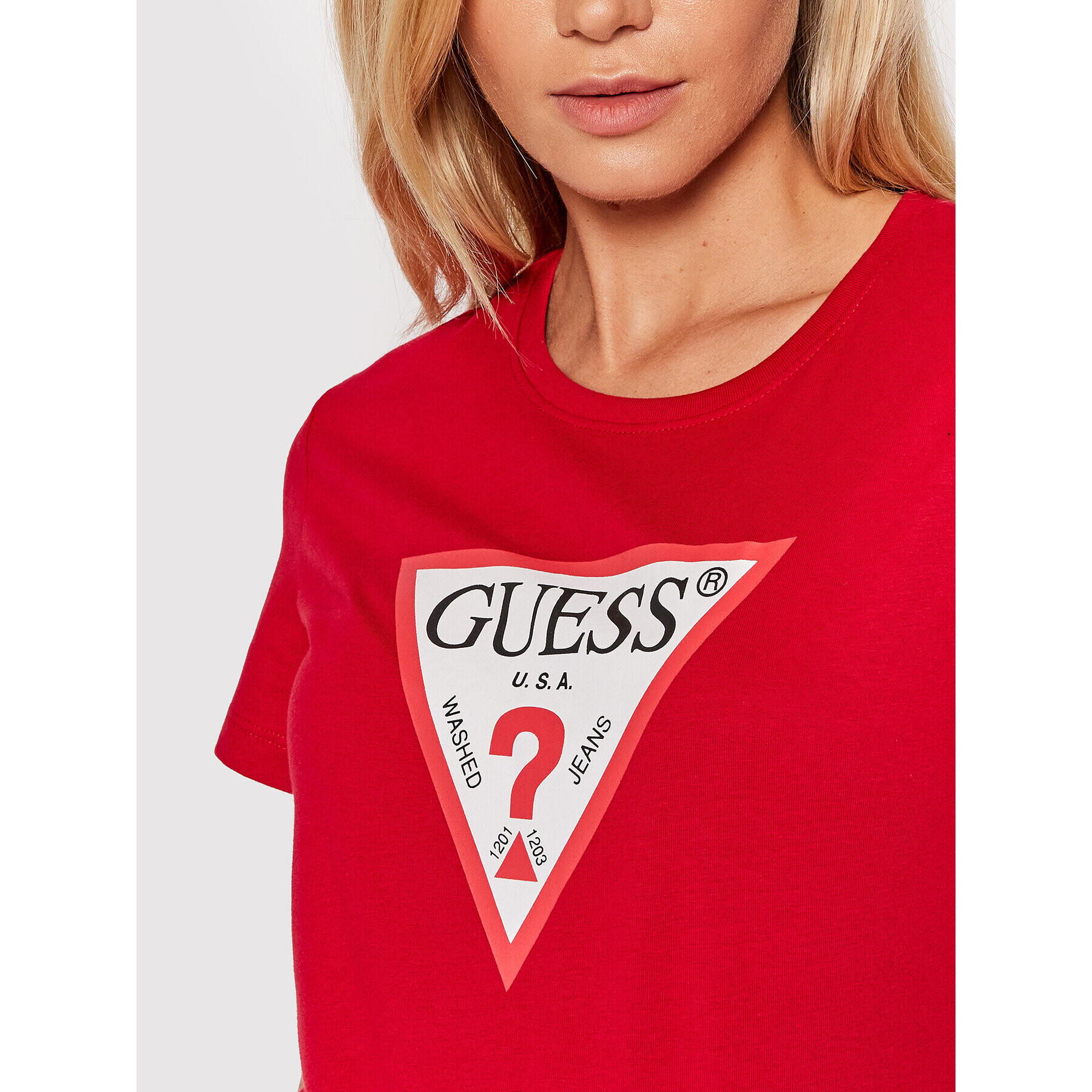 Guess Тишърт Original W1YI1B I3Z11 Червен Boxy Fit - Pepit.bg