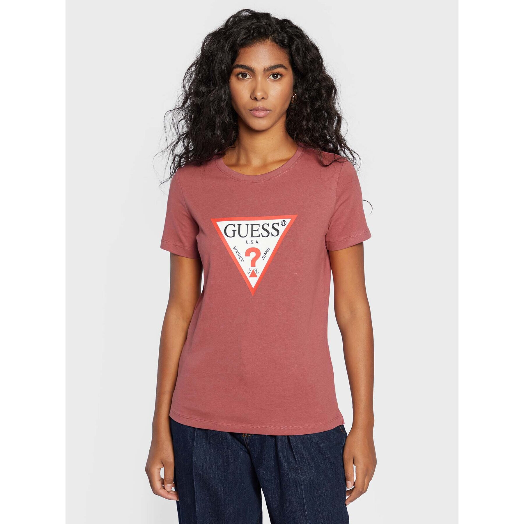 Guess Тишърт Original W1YI1B I3Z11 Розов Regular Fit - Pepit.bg