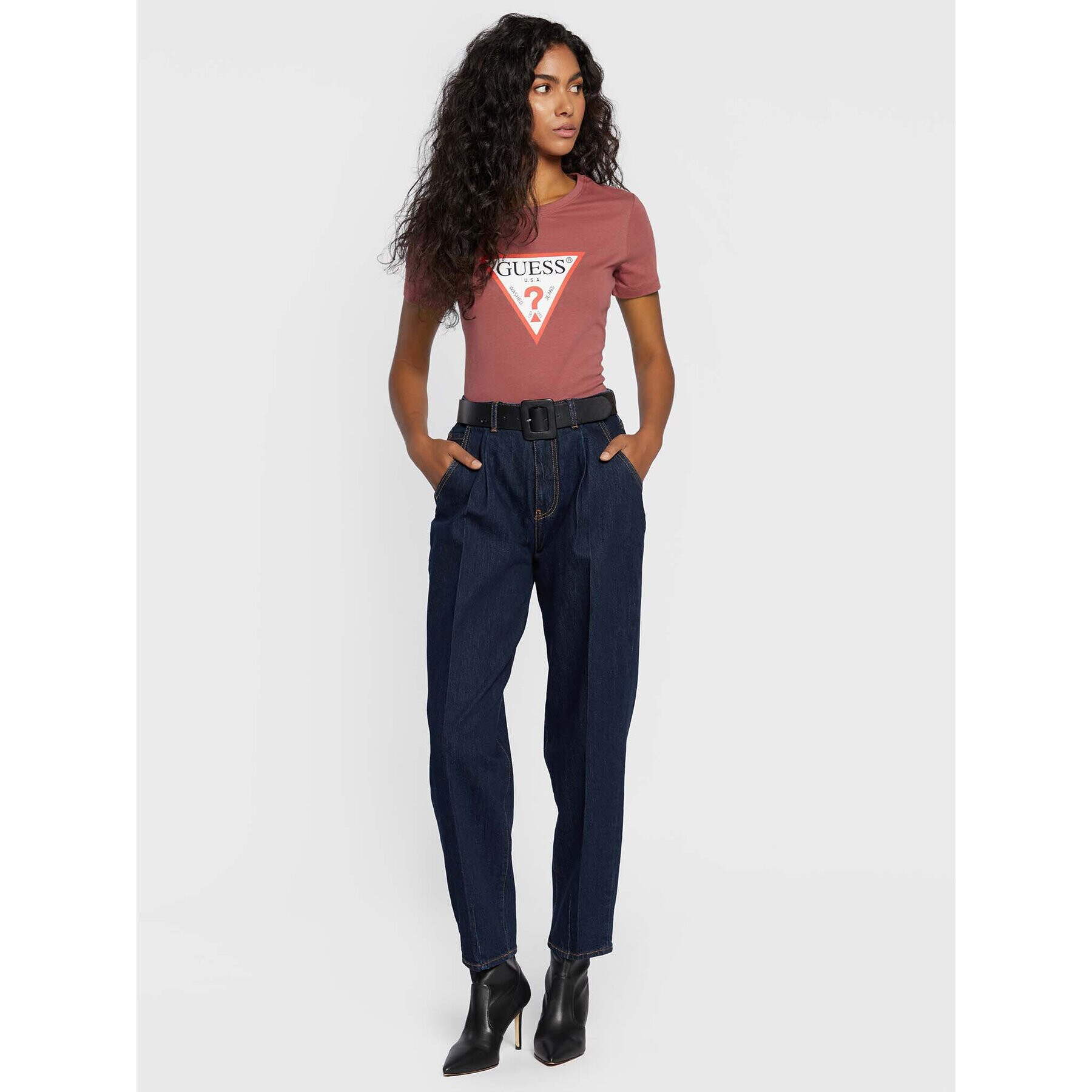 Guess Тишърт Original W1YI1B I3Z11 Розов Regular Fit - Pepit.bg