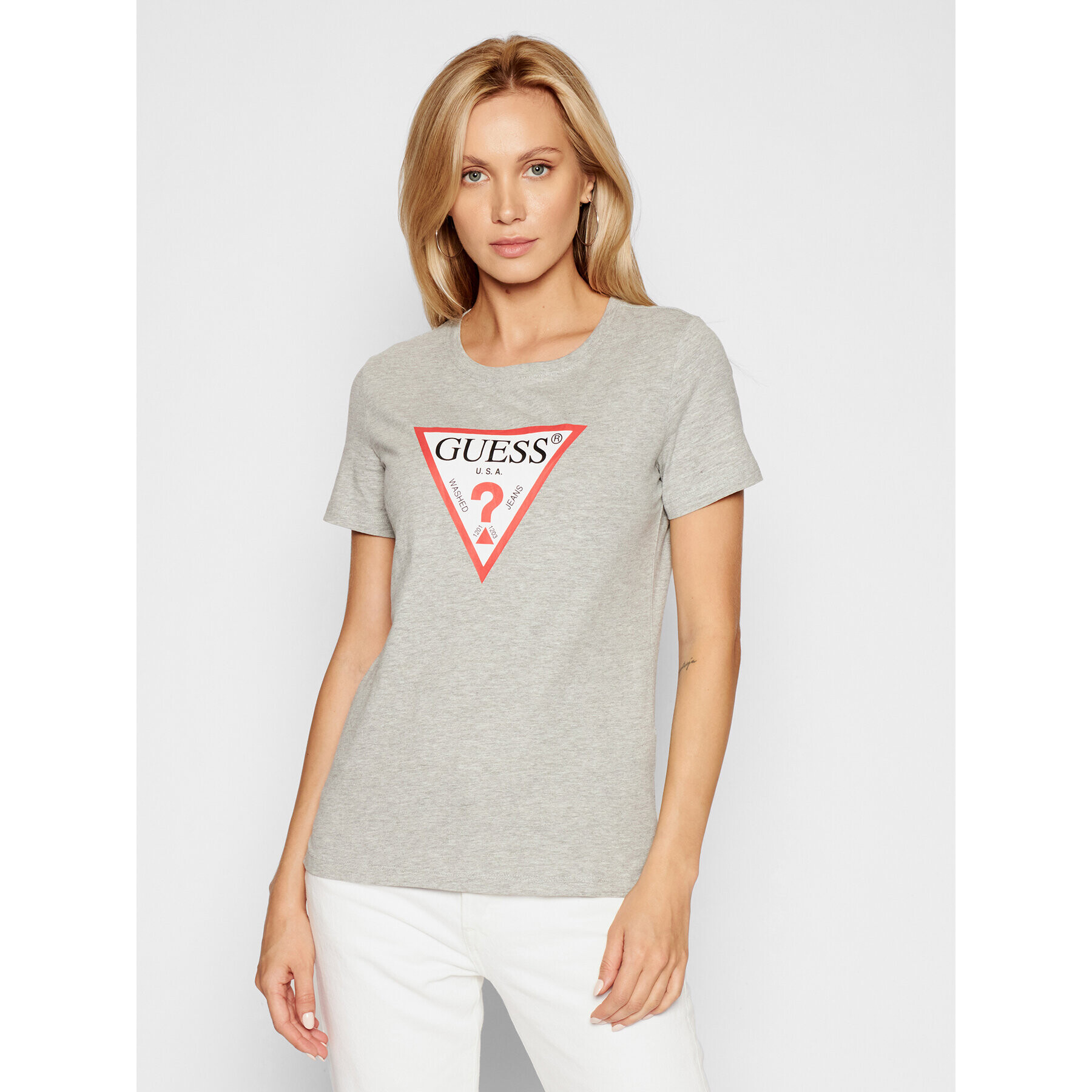 Guess Тишърт Original W1YI1B I3Z11 Сив Boxy Fit - Pepit.bg