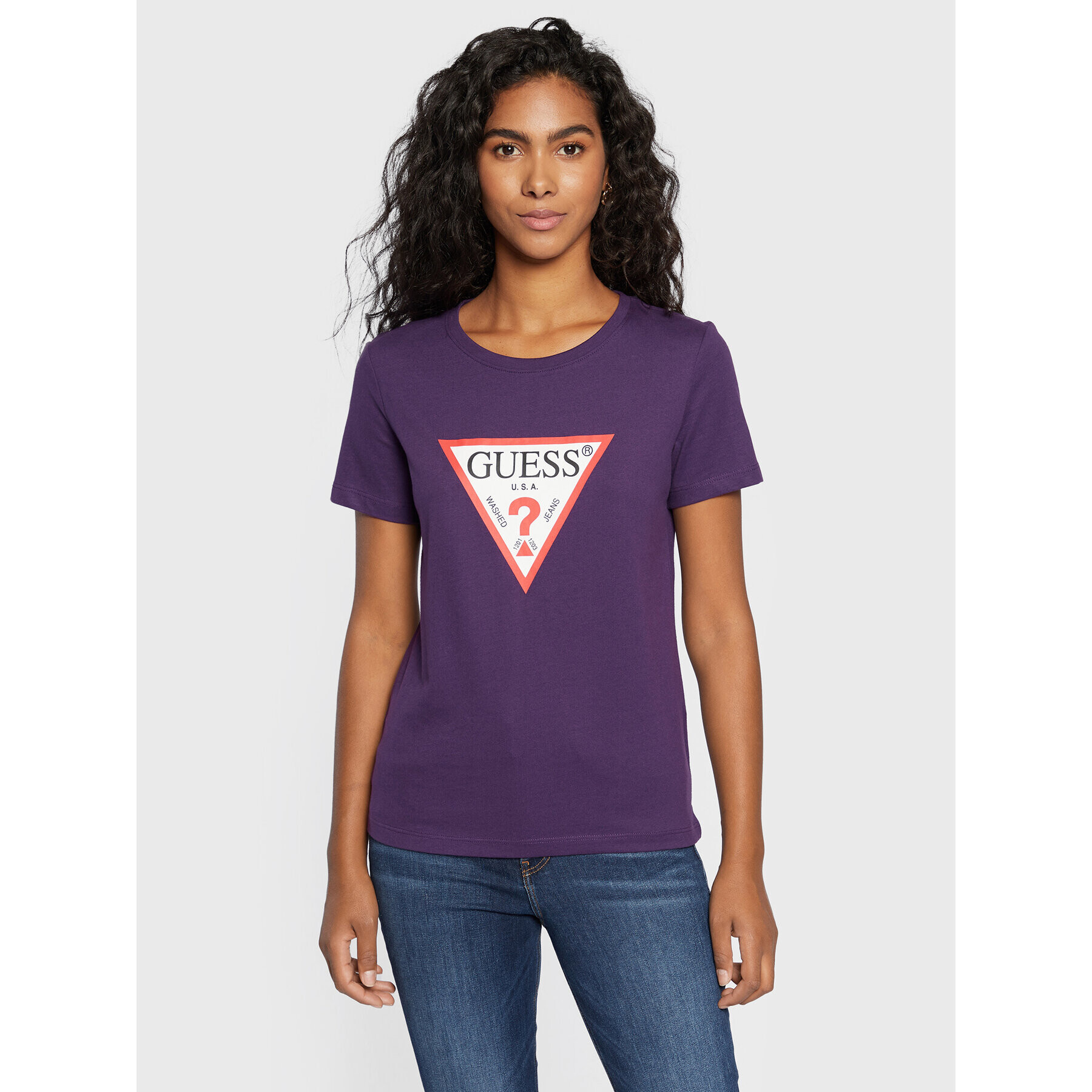 Guess Тишърт Original W1YI1B I3Z11 Виолетов Regular Fit - Pepit.bg