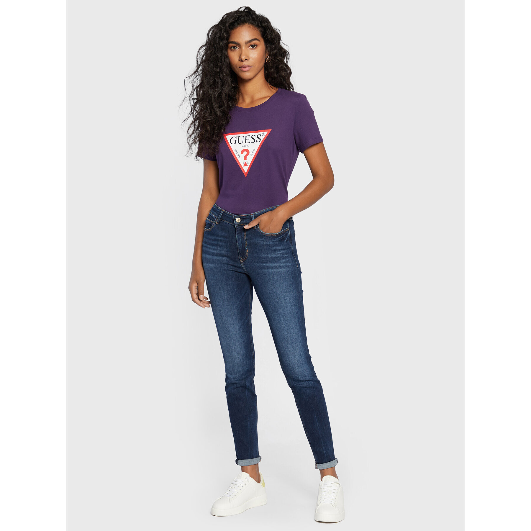 Guess Тишърт Original W1YI1B I3Z11 Виолетов Regular Fit - Pepit.bg