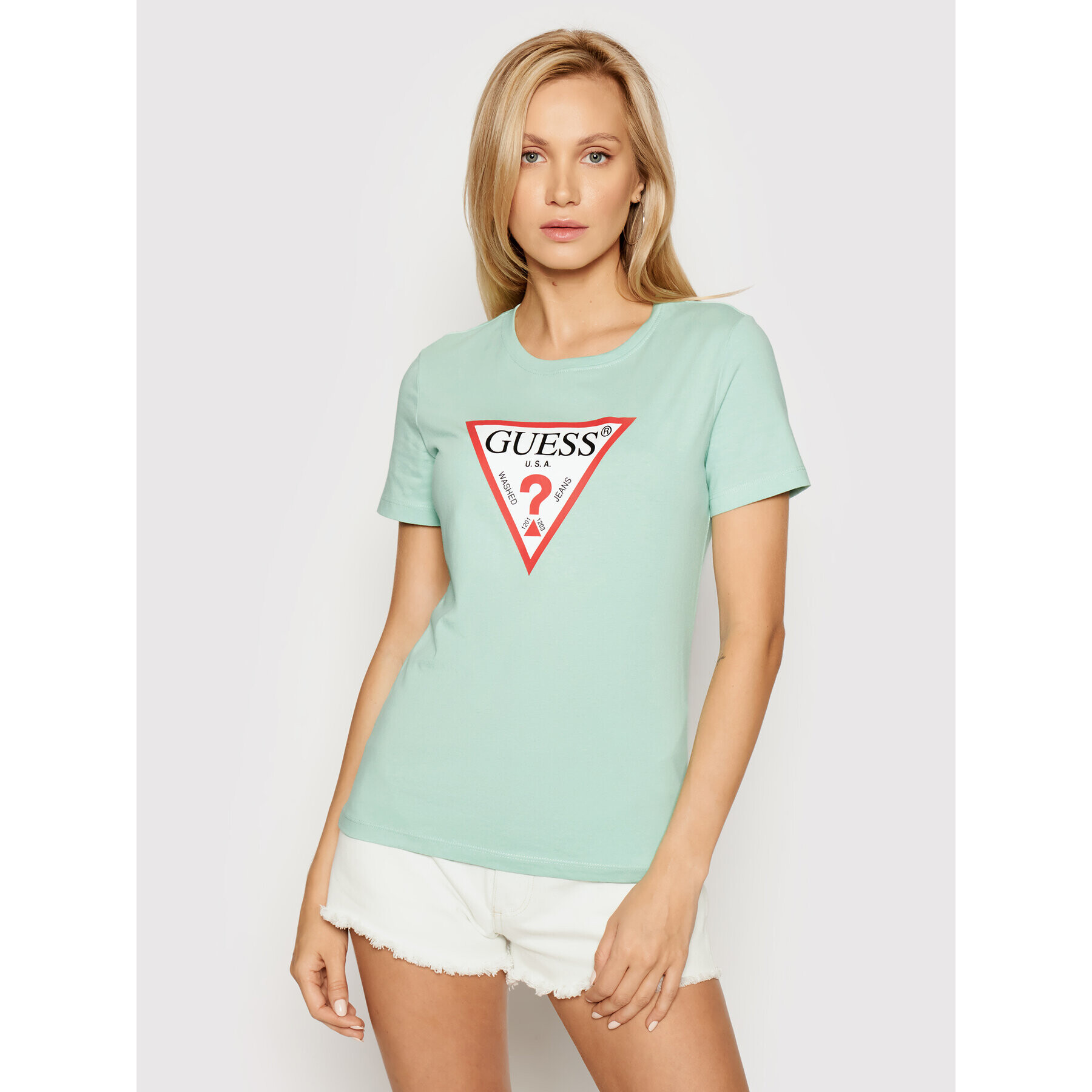 Guess Тишърт Original W1YI1B I3Z11 Зелен Boxy Fit - Pepit.bg