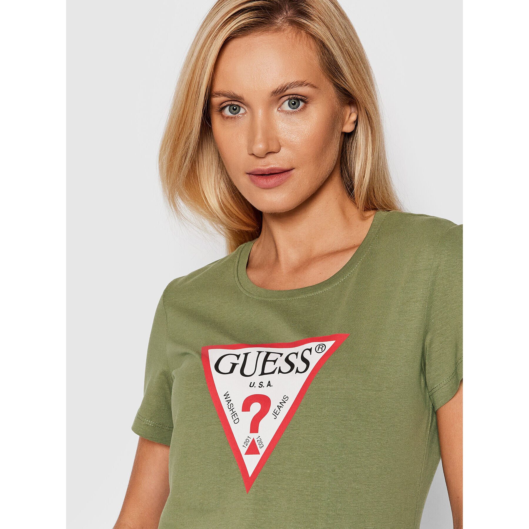 Guess Тишърт Original W1YI1B I3Z11 Зелен Boxy Fit - Pepit.bg