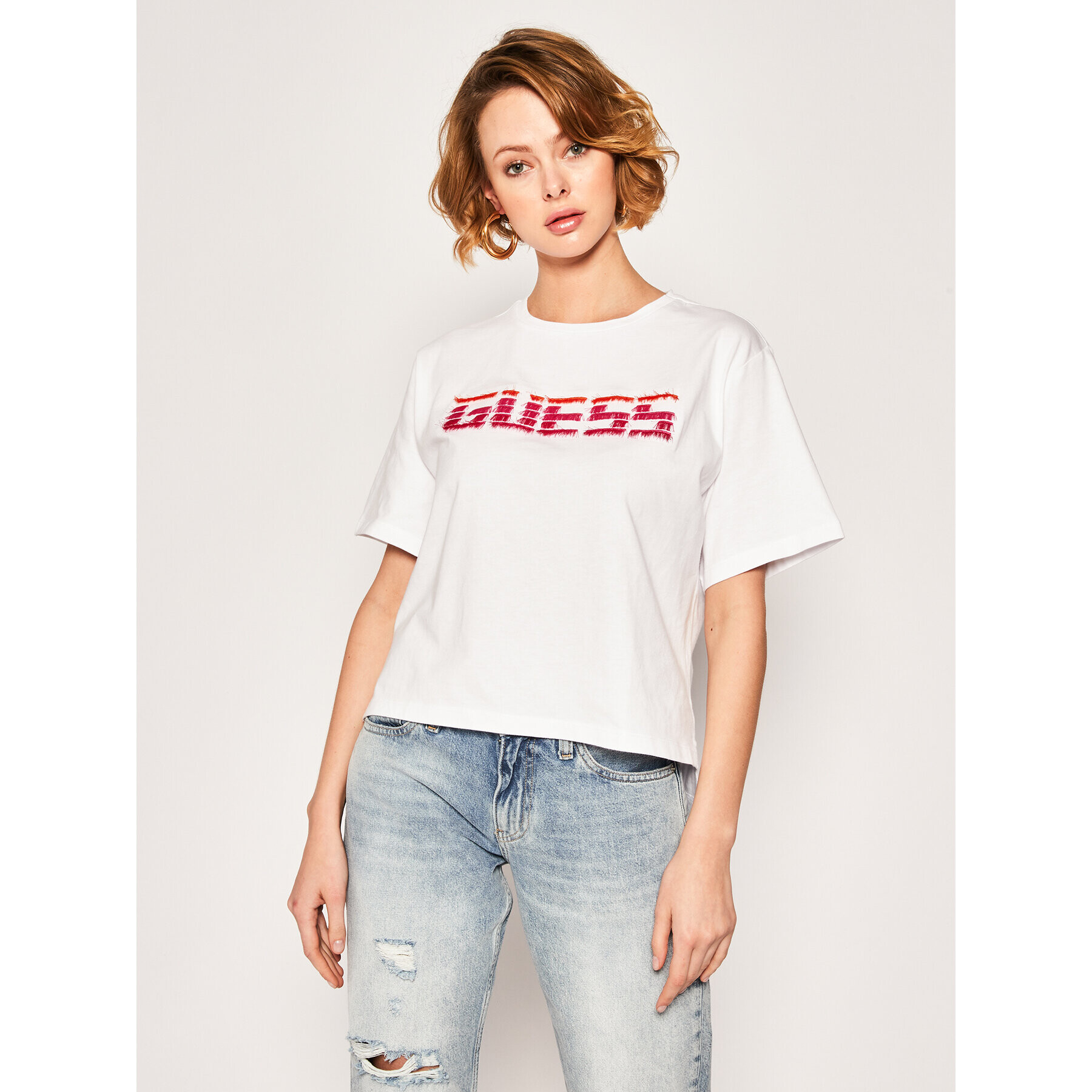 Guess Тишърт Paulina W0GI0L K9OL0 Бял Regular Fit - Pepit.bg