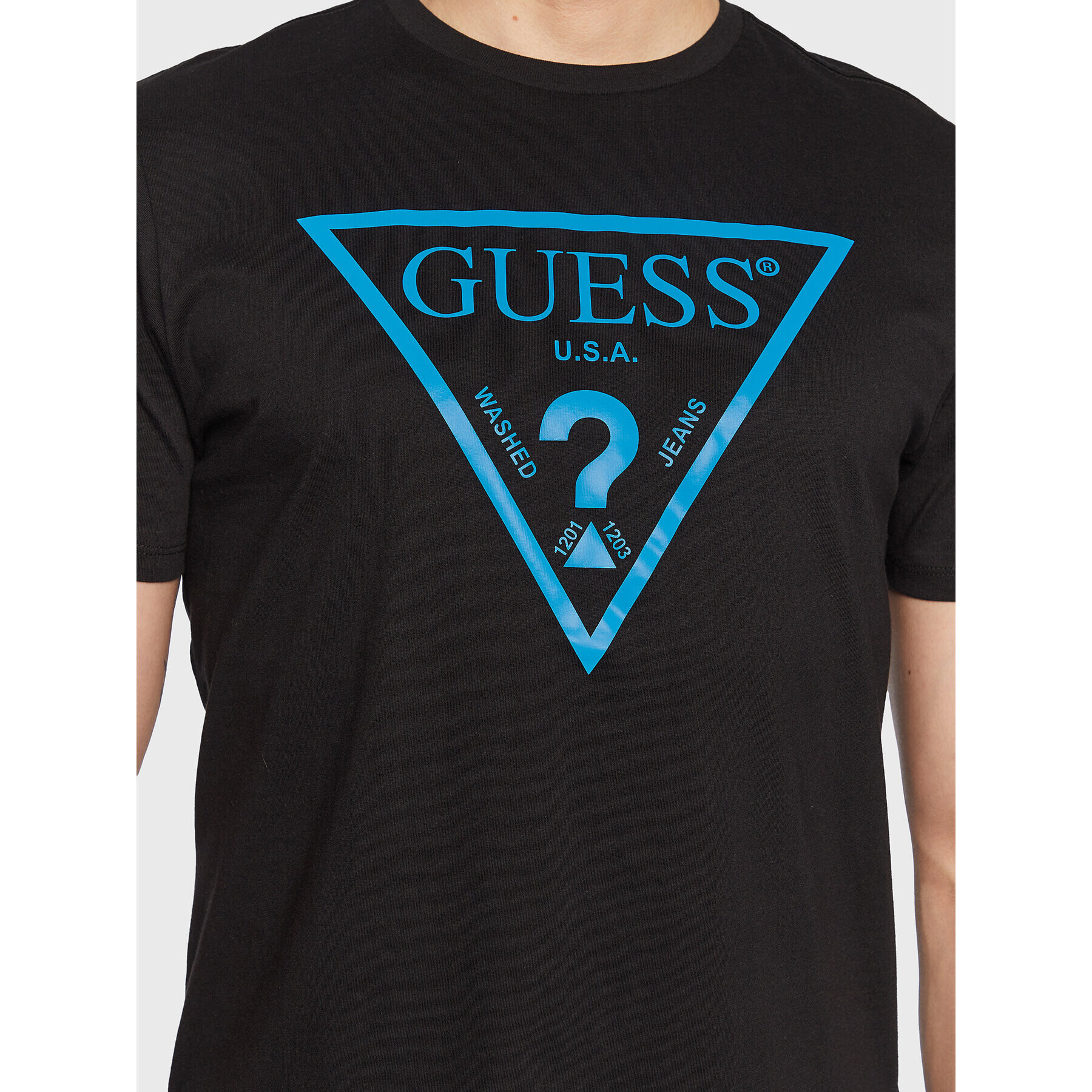 Guess Тишърт Reflective Logo M3GI44 K9RM1 Черен Slim Fit - Pepit.bg