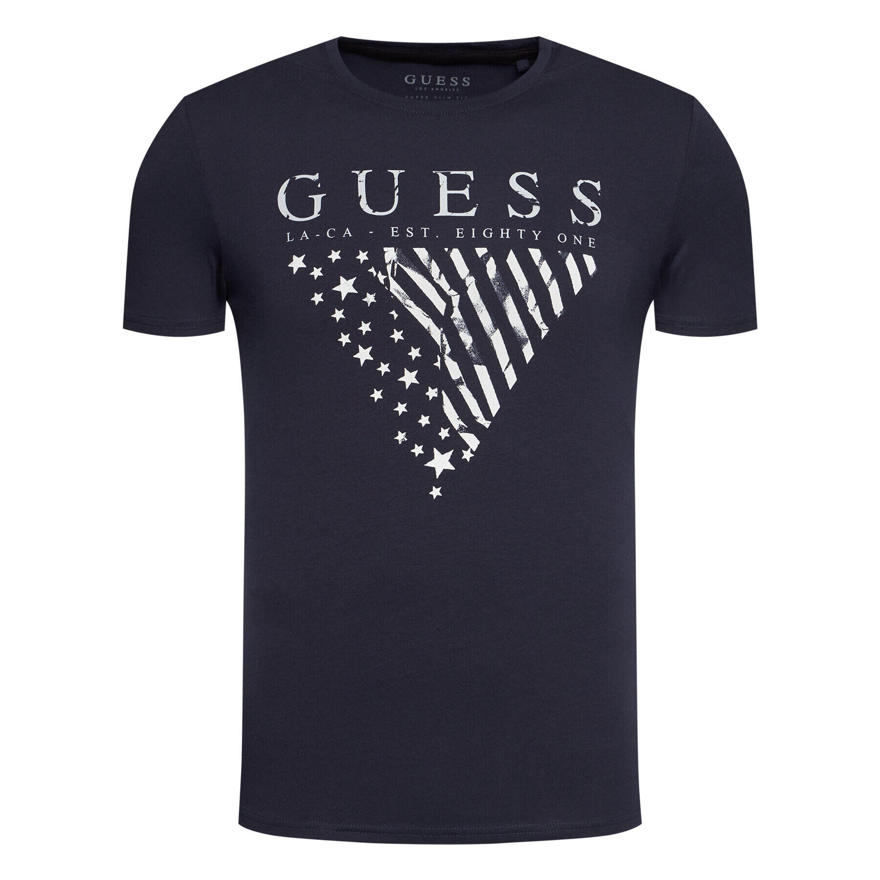 Guess Тишърт Reyn M73I21 J1300 Тъмносин Super Slim Fit - Pepit.bg