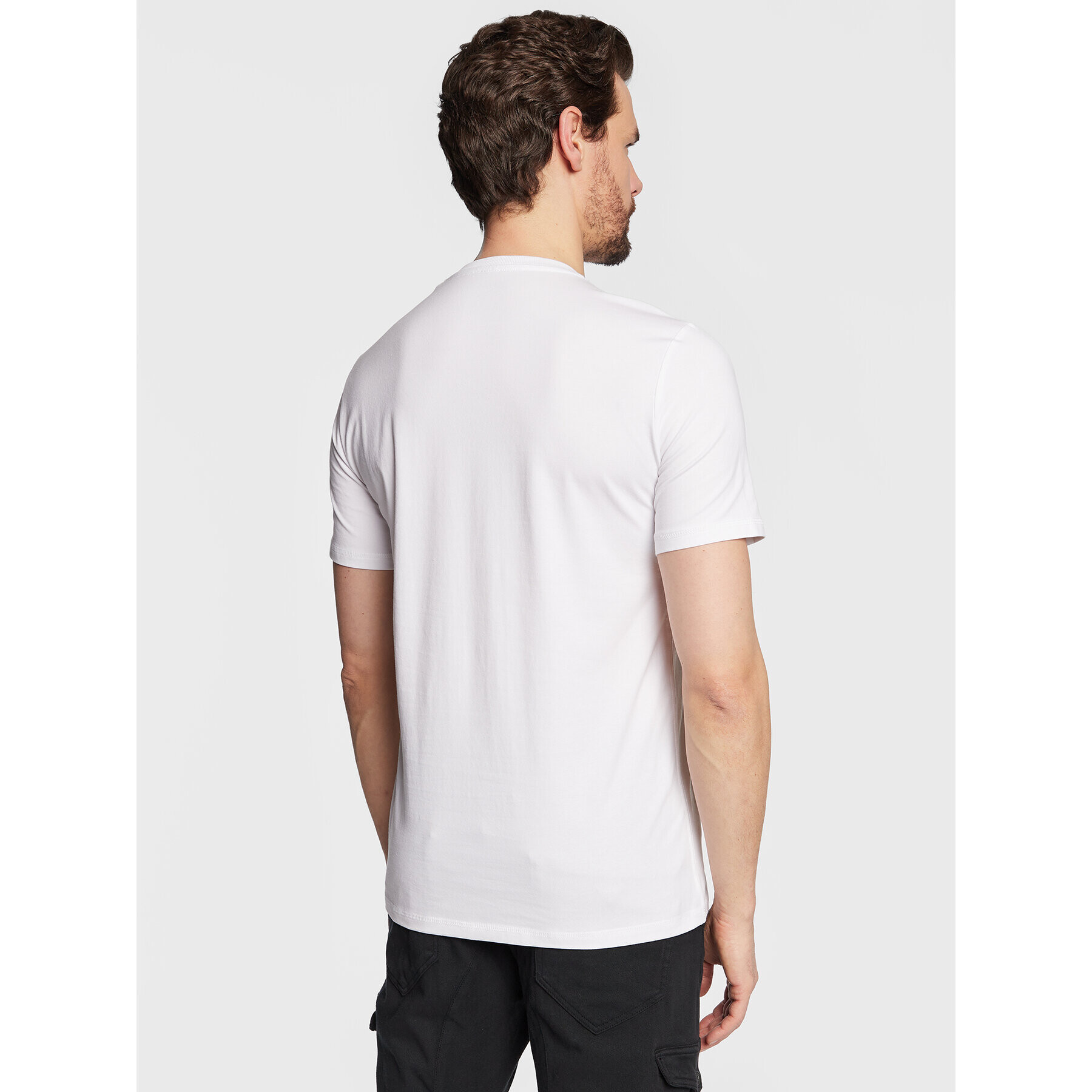 Guess Тишърт Round Logo M3GI11 J1314 Бял Slim Fit - Pepit.bg