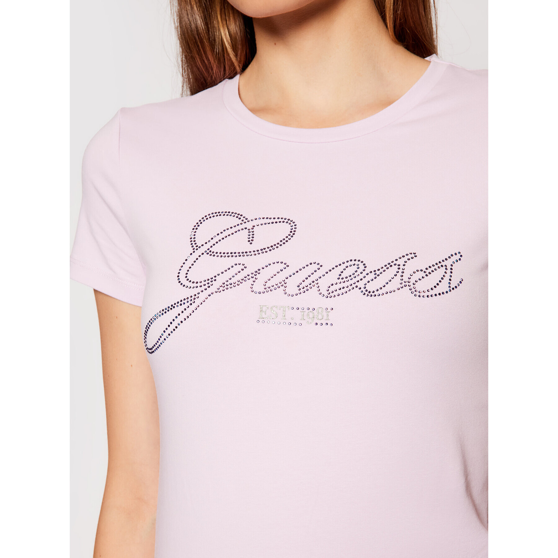 Guess Тишърт Selina W1YI85 J1311 Виолетов Slim Fit - Pepit.bg
