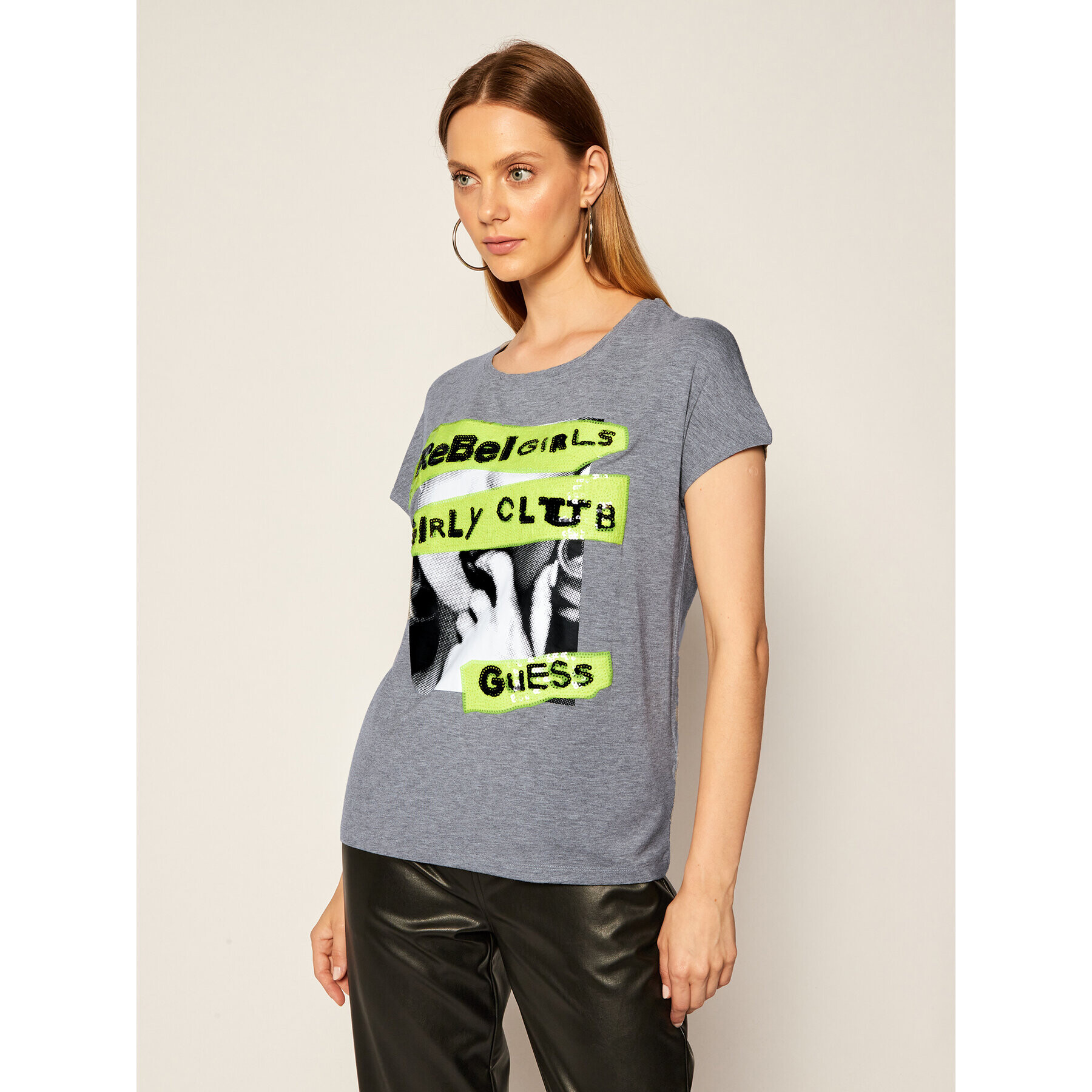 Guess Тишърт Shelly W0YI95 K68D0 Сив Regular Fit - Pepit.bg